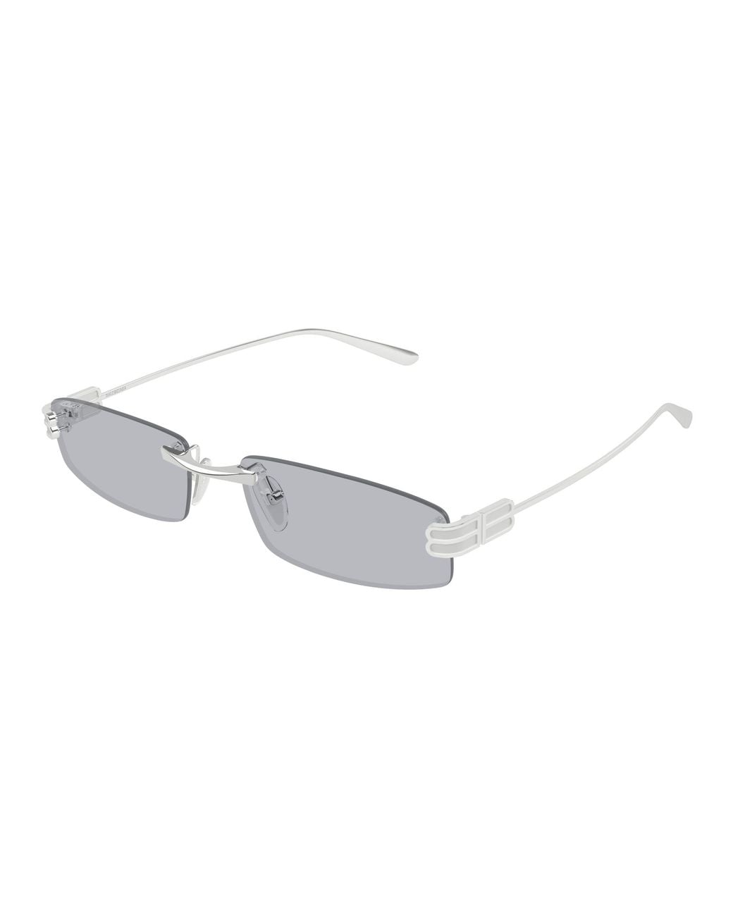 Balenciaga Black Bb0488S 014 Sunglasses Metal Squared for men