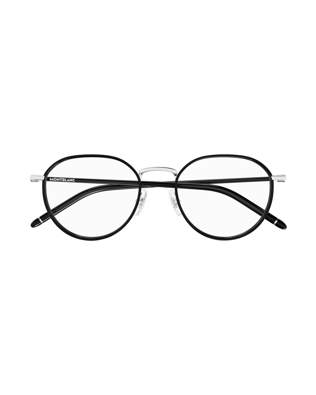 Montblanc Black Mb0342Oa 001 Optical Frames Metal Transparent Round for men