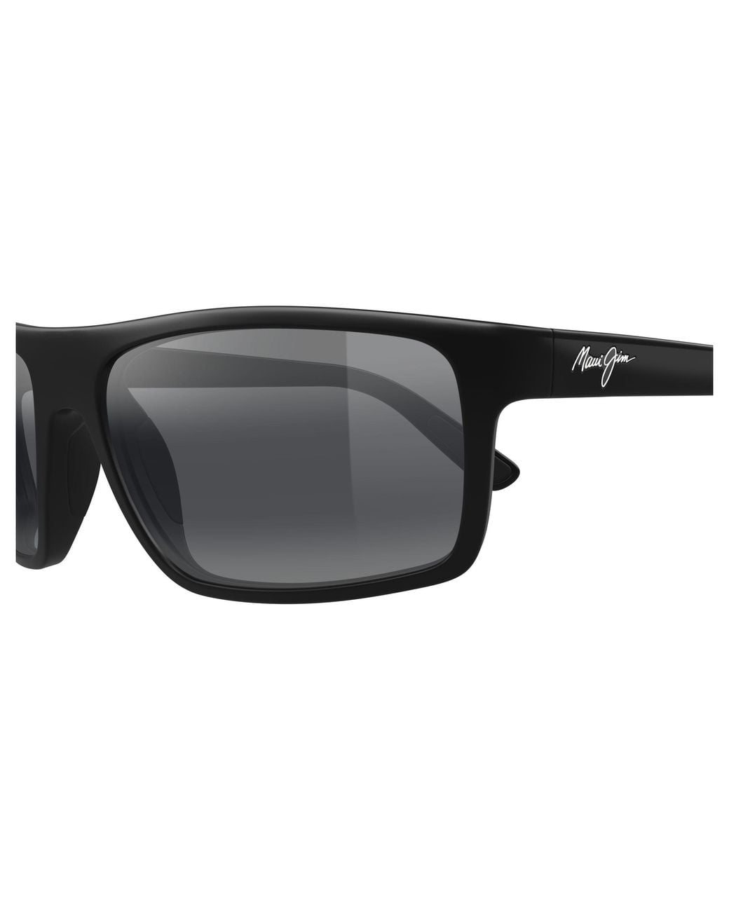 Maui Jim Black Mj0746S 001 Occhiali Da Sole Iniettato Grigio Squadrata