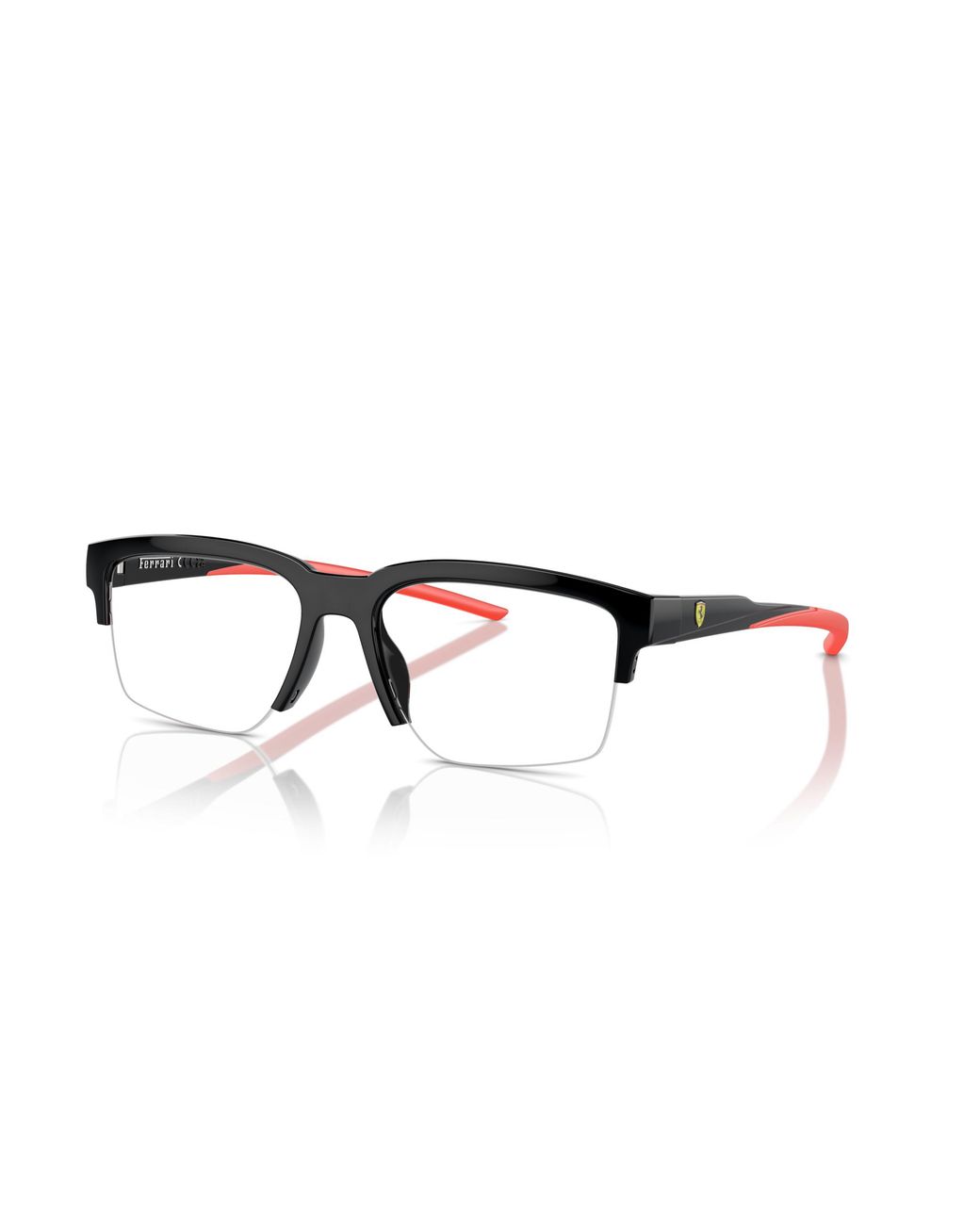 FERRARI SCUDERIA Black Fz8008U 501 Optical Frames Injected Geometric Normal for men