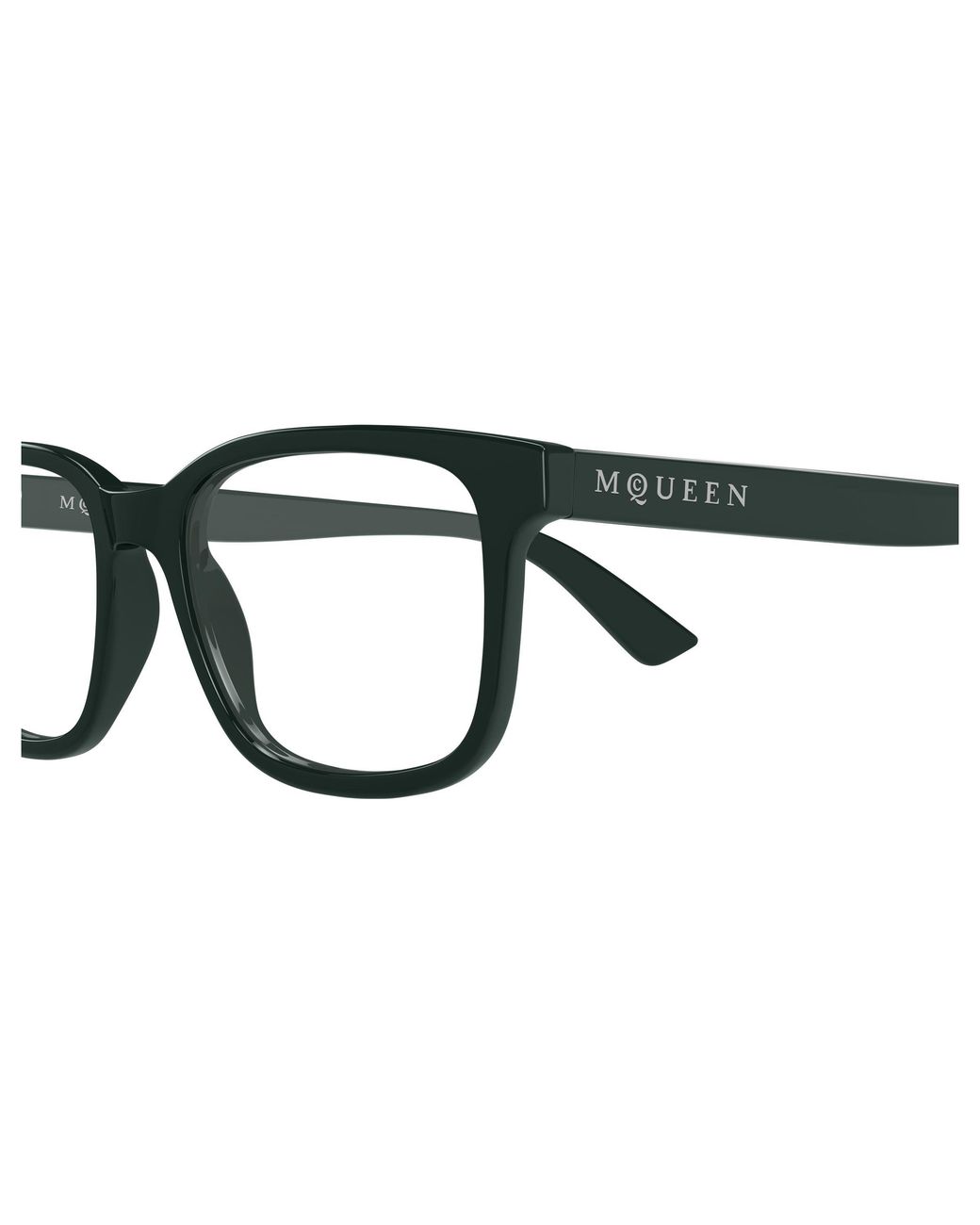 McQueen Black Am0541O 009 Optical Frames Acetate Transparent Squared for men