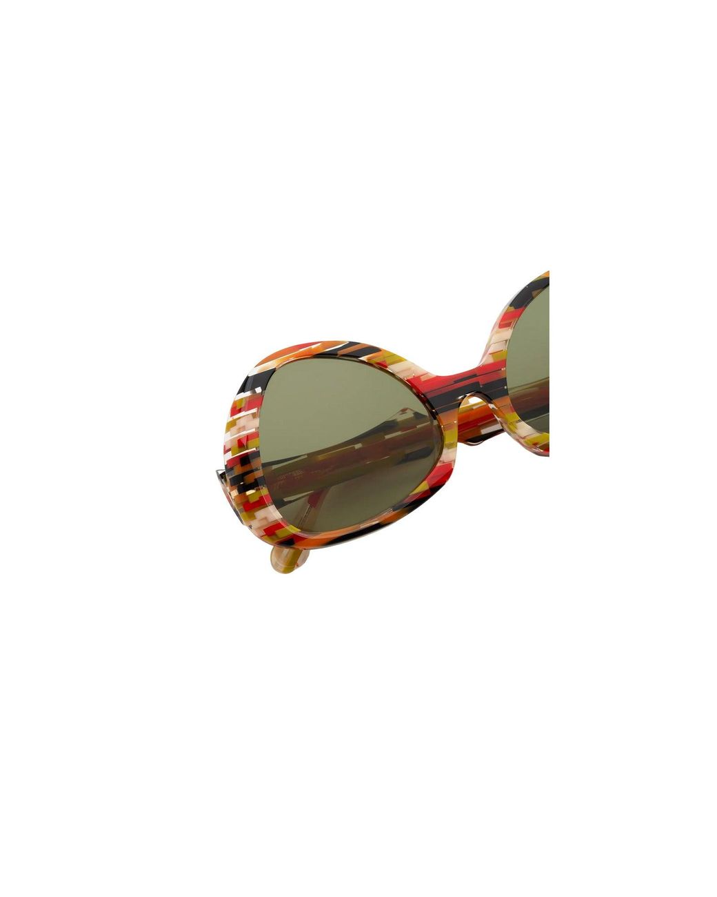 Marni Black P1R Anu Ohia Stripes Sunglasses Acetate Geometric Normal