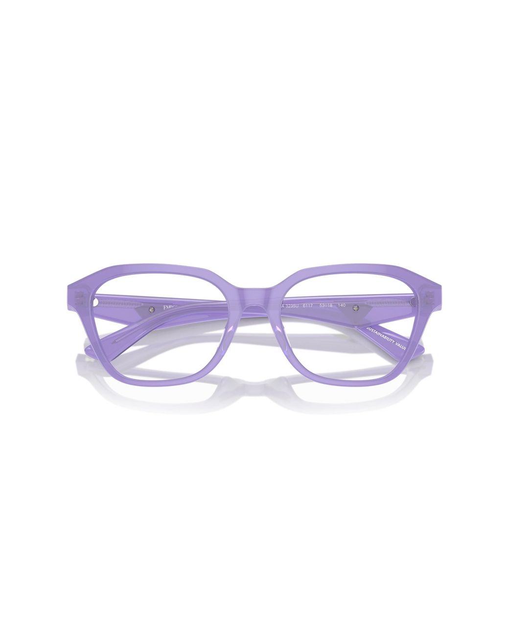 Emporio Armani Black Ea3235U 6117 Optical Frames Acetate Transparent Geometric Normal