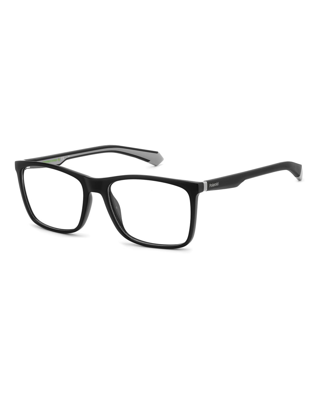 Polaroid Black Pld D477 08A Optical Frames Bio Polyamide Squared for men