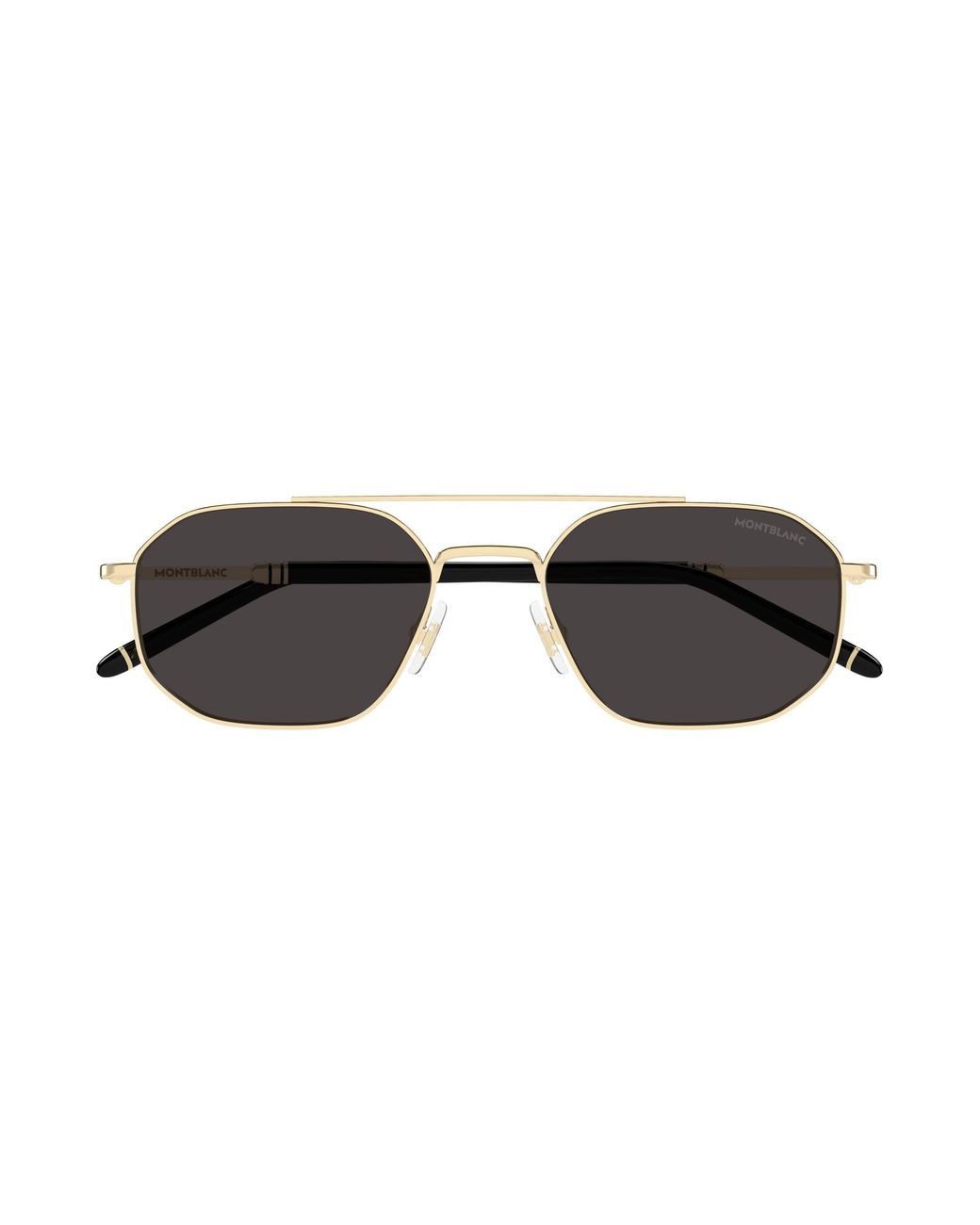 Montblanc Black Mb0481S 001 Sunglasses Metal Pilot for men