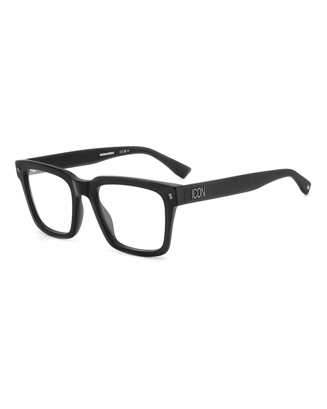 DSquared² Black Icon 0013 003 Optical Frames Acetate Squared for men