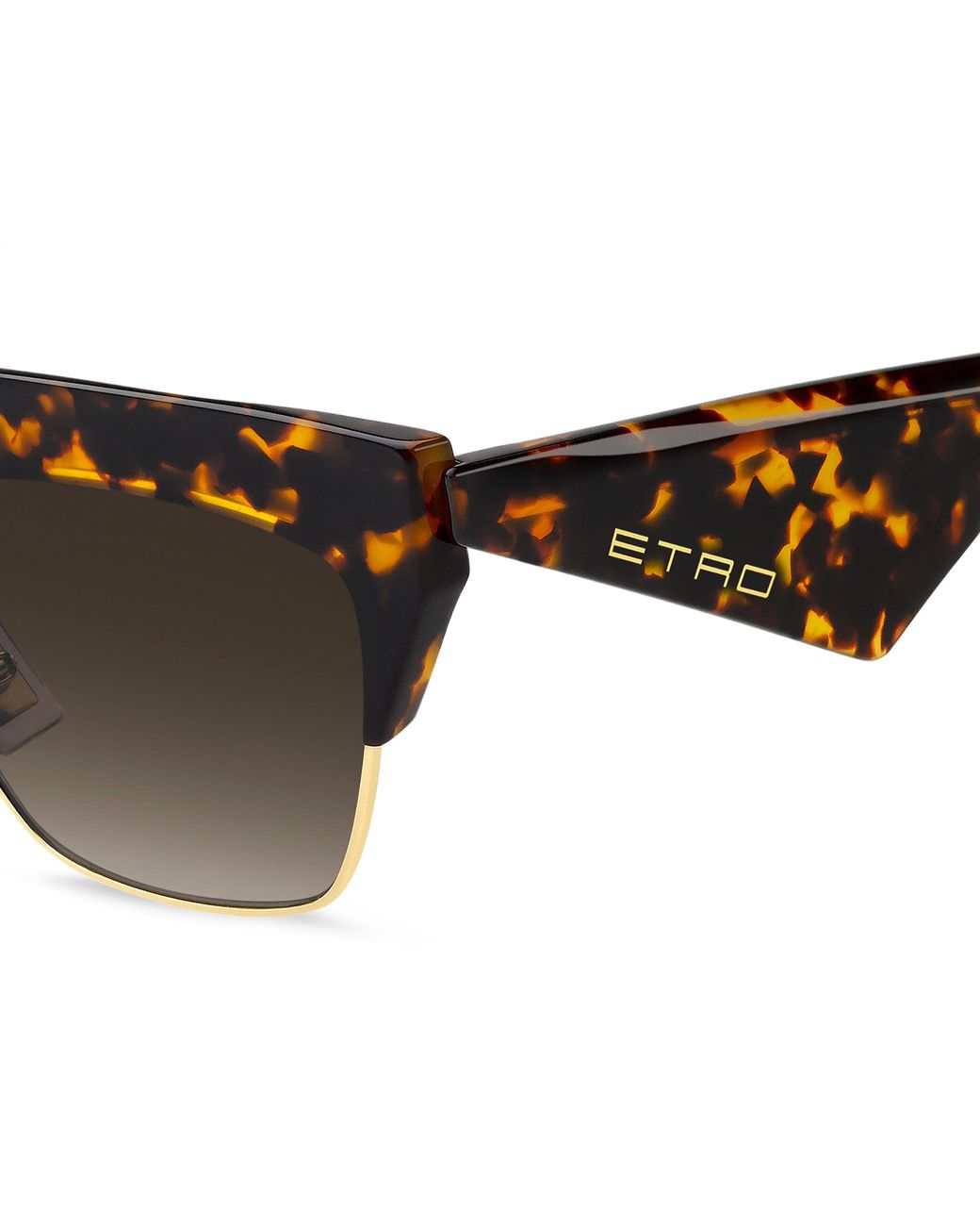 Etro Black Club 086/Ha Sunglasses Metal Squared Normal Shaded