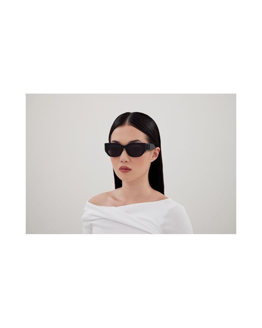 Balenciaga Black Bb0361Sk 001 Sunglasses Acetate Cat Eye