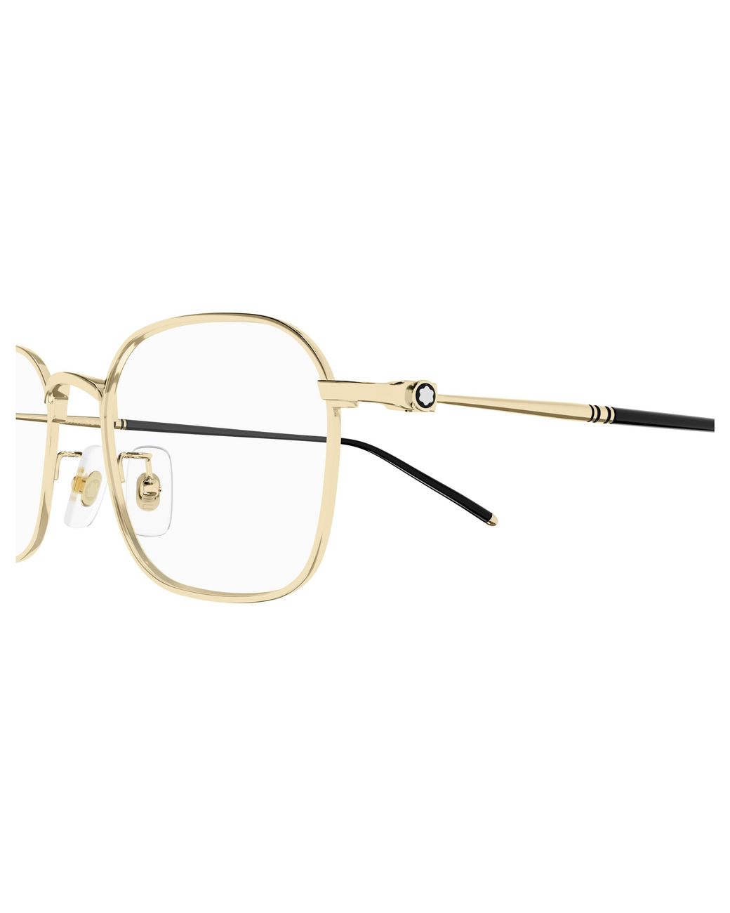 Montblanc Black Mb0414Oa 003 Optical Frames Titanium Transparent Squared for men
