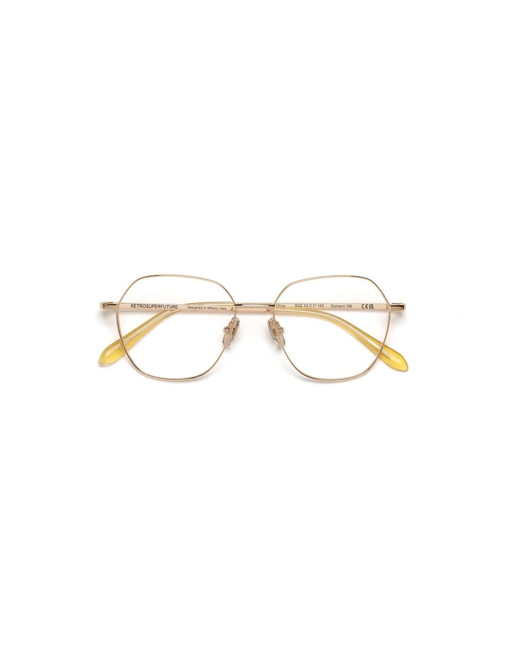 Retrosuperfuture Black Sgz Numero 138 Cremoso Optical Frames Metal Geometric