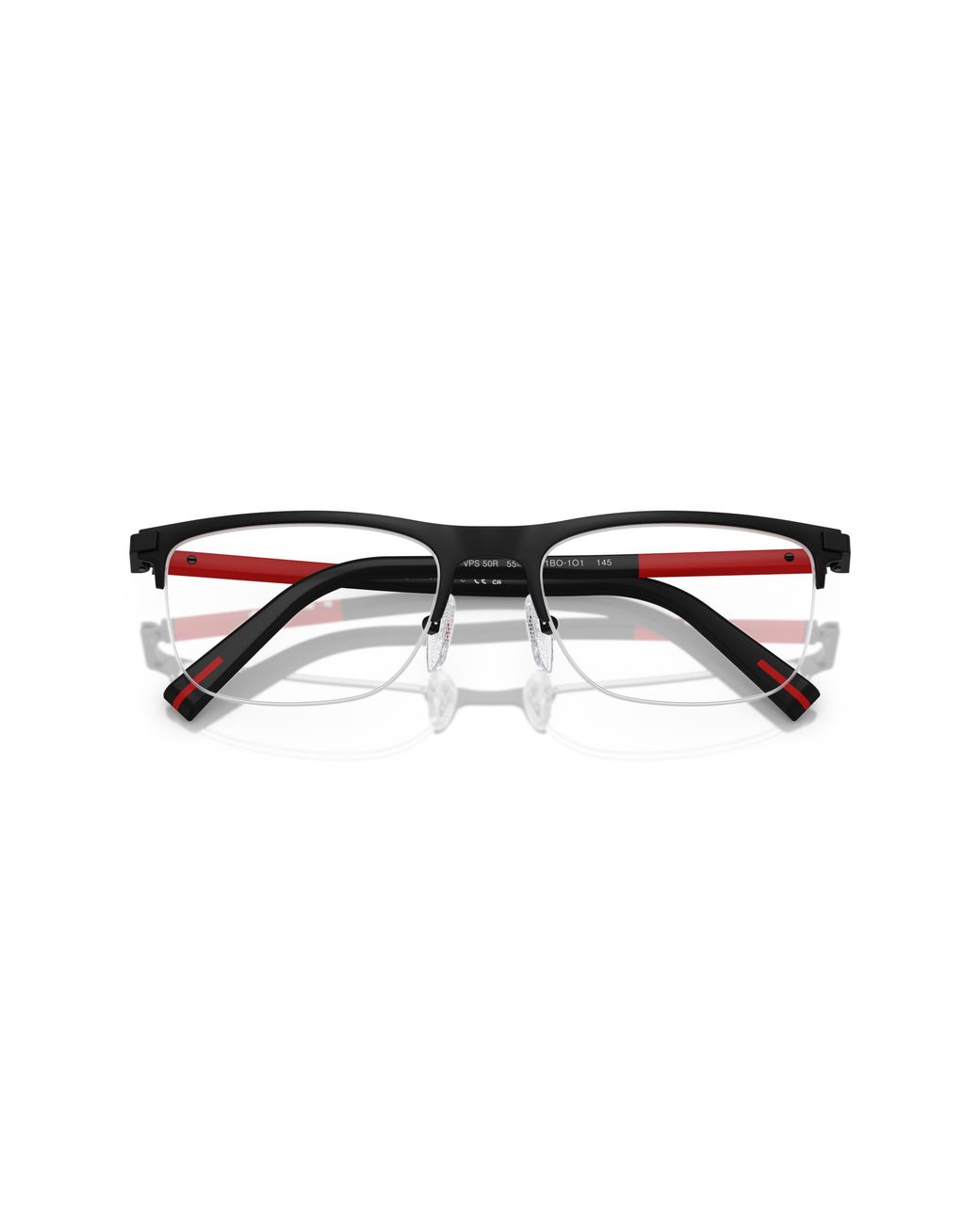 Prada Linea Rossa Black Ps 50Rv 1Bo1O1 Optical Frames Metal Pillow Normal for men
