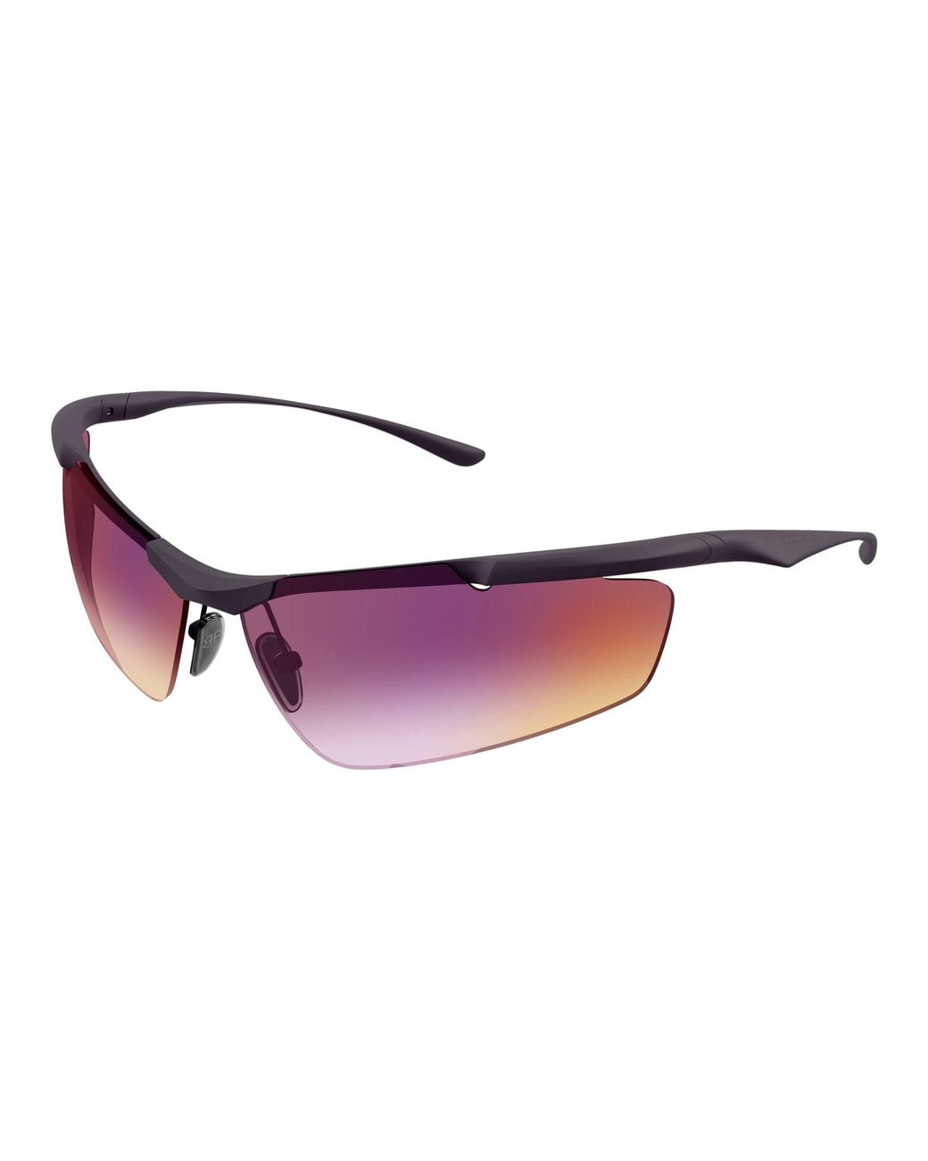 Balenciaga Black Bb0462S 002 Occhiali Da Sole Metallo Viola Geometrica