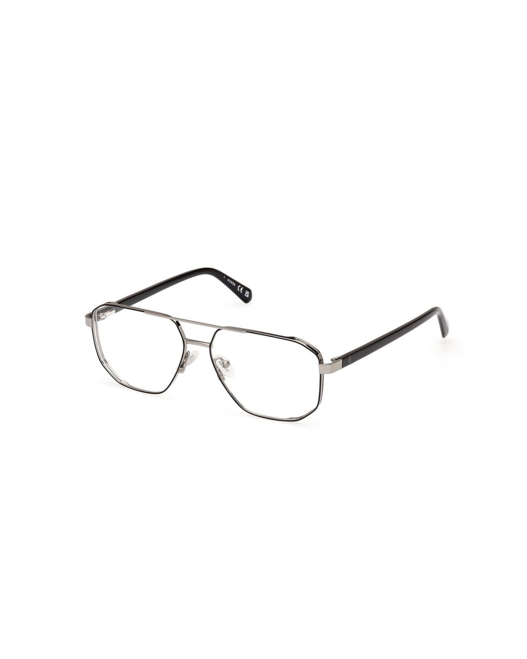 Guess Black Gu50135 5 Optical Frames Metal Squared Normal for men