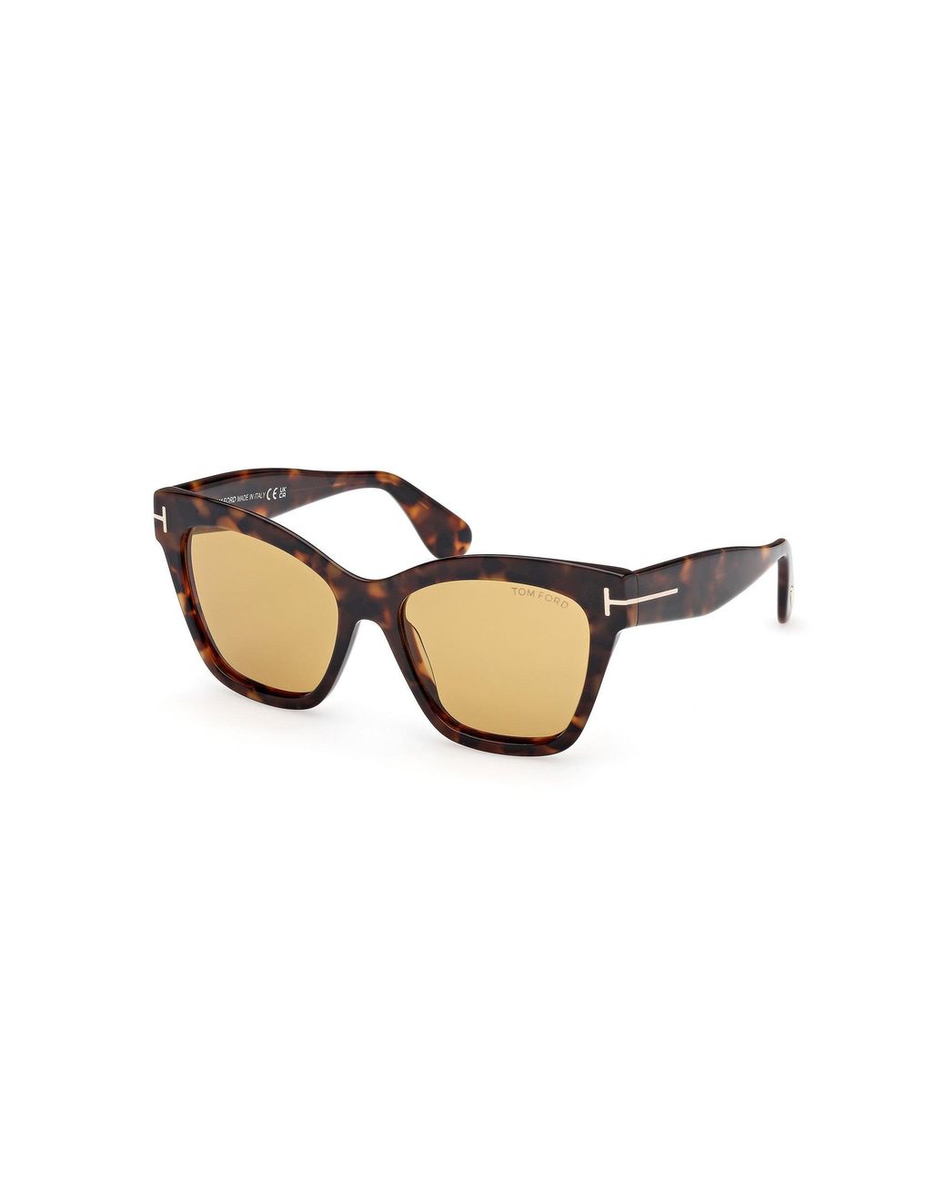 Tom Ford Black Ft1217 Elvira 52E Sunglasses Acetate Marrone Butterfly Normal