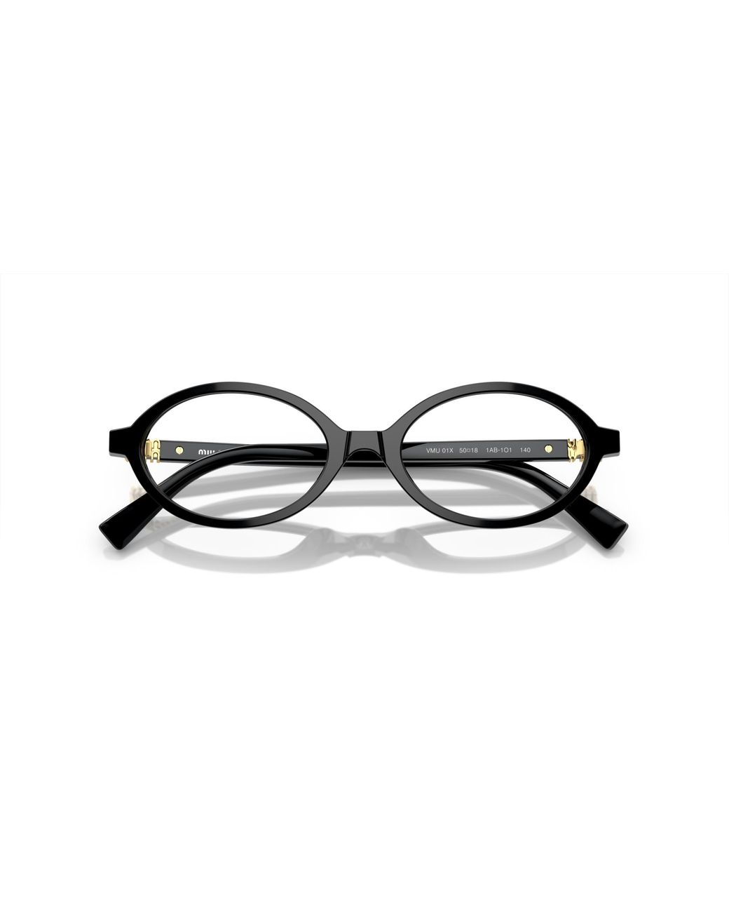 Miu Miu Black Mu 01Xv 1Ab1O1 Optical Frames Acetate Round Normal