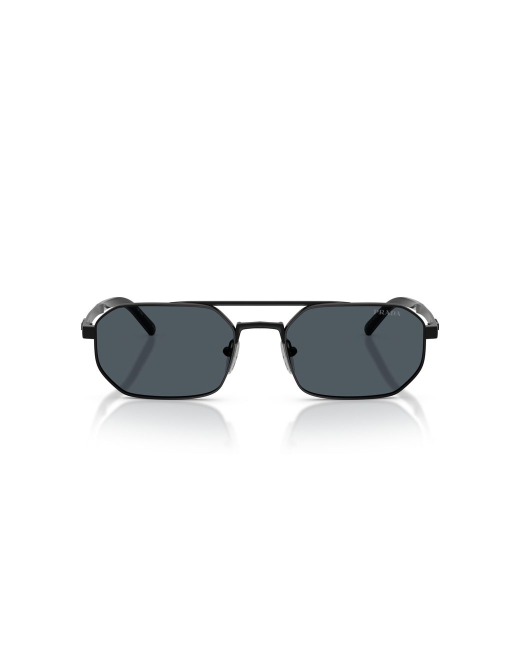 Prada Black Pr D53S 7Ab70B Sunglasses Metal Geometric Normal for men