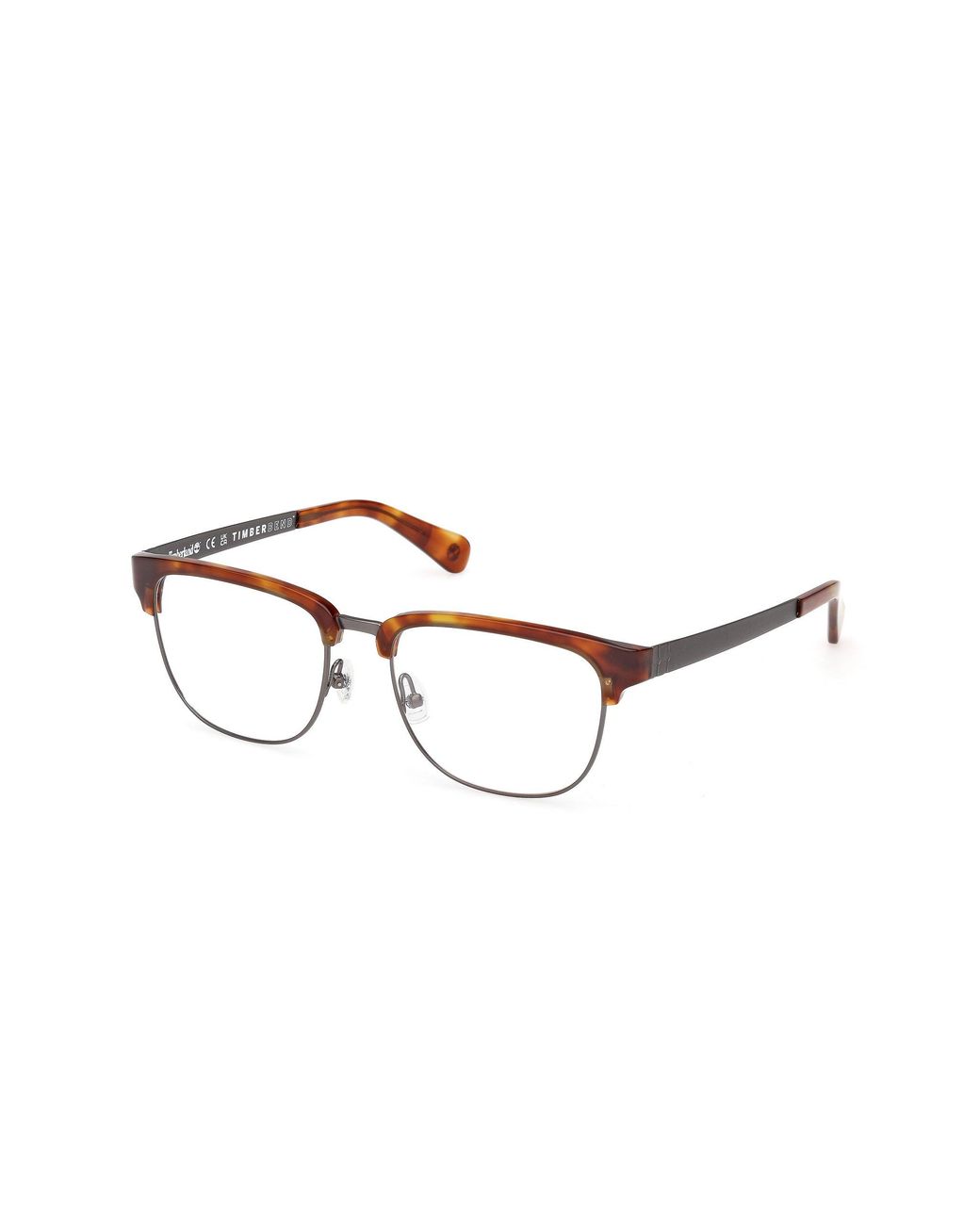 Timberland Black Tb50088 056 Optical Frames Metal Squared Normal for men