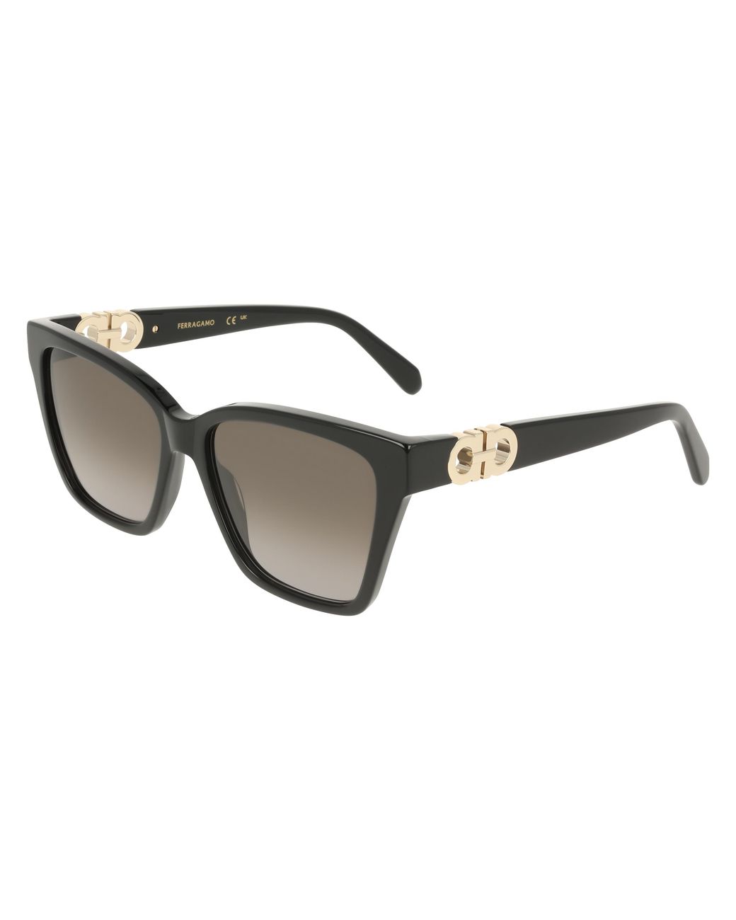 Ferragamo Black Sf2110S 001 Sunglasses Acetate Squared Normal