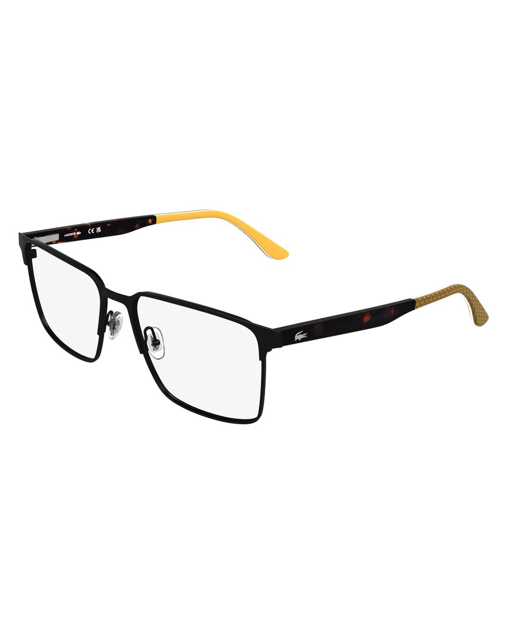 Lacoste Black L2314 002 Optical Frames Metal Squared Normal for men