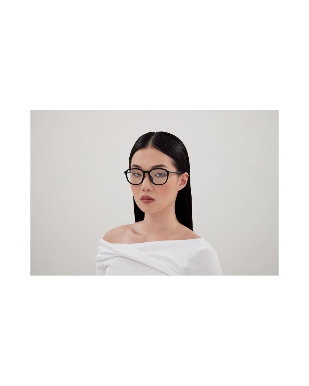 Saint Laurent Black Sl 726/F 001 Optical Frames Acetate Transparent Squared