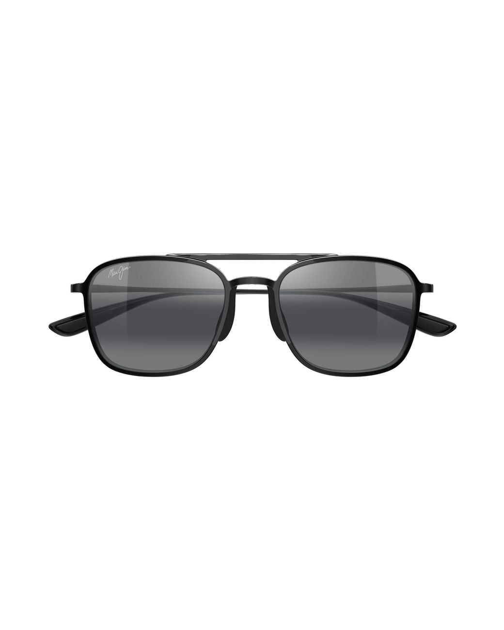Maui Jim Black Mj0447S 001 Occhiali Da Sole Iniettato Grigio Squadrata