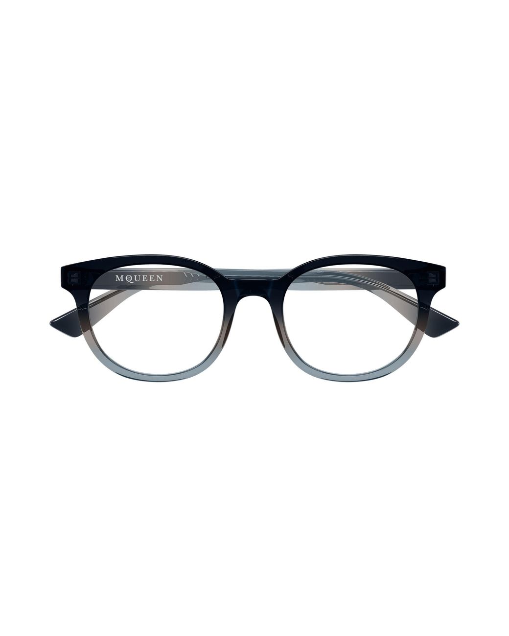 McQueen Black Am0567O 006 Optical Frames Acetate Transparent Round for men