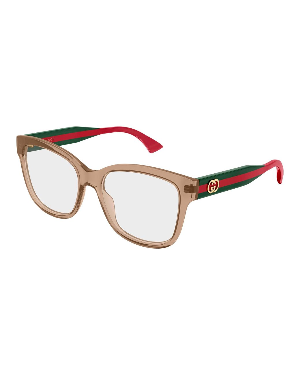 Gucci Black Gg0038Onn Transparent Striped Leg Eyeglasses Frames