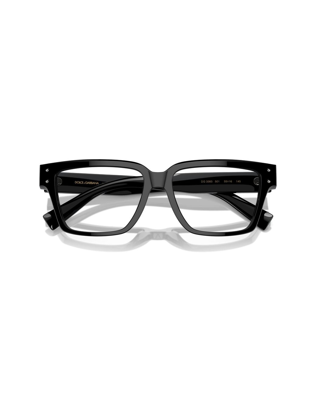 Dolce & Gabbana Black Dg3383 501 Optical Frames Acetate Squared Normal for men