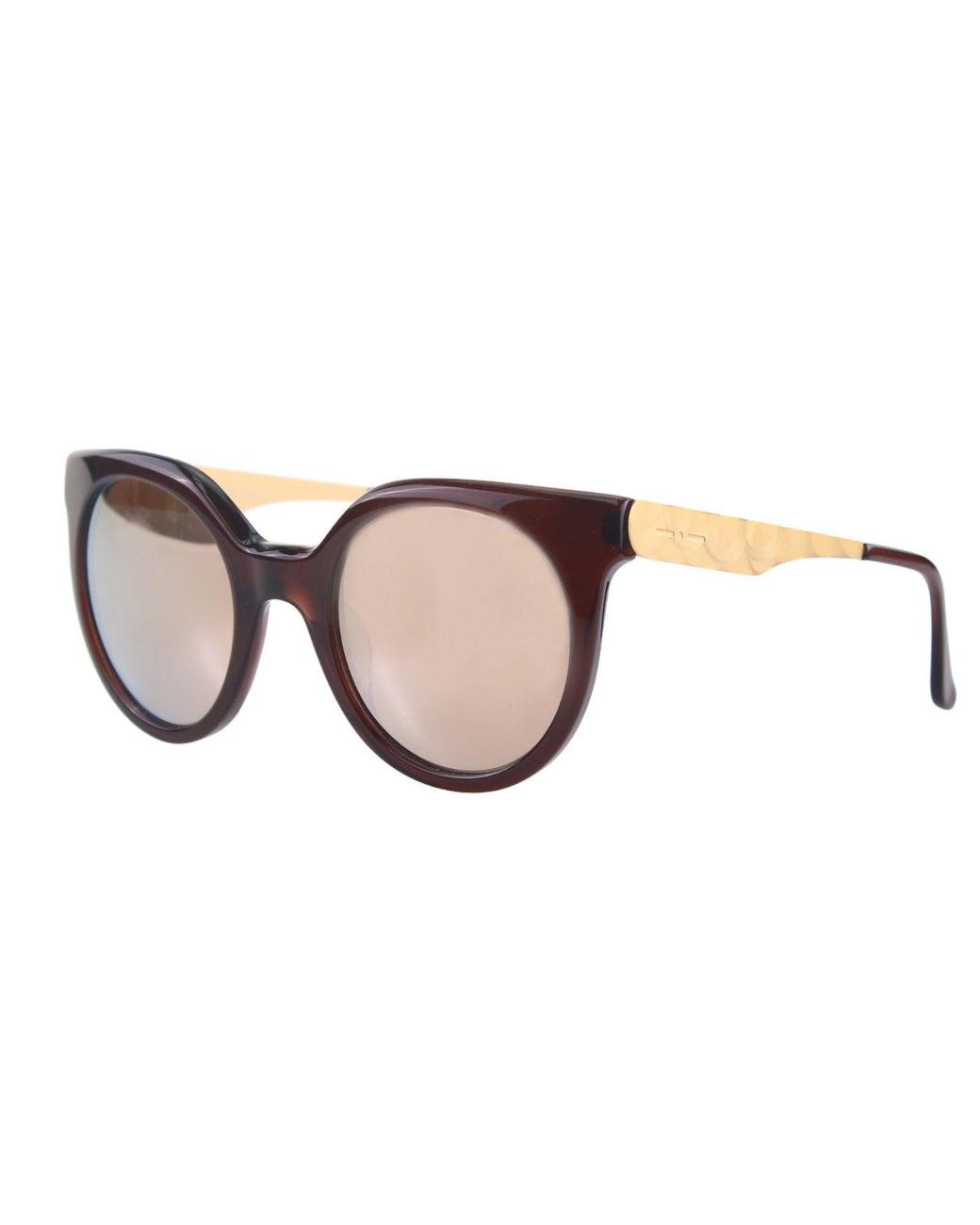 Italia Independent Brown I-Light Metal 0801 044.Ace Outlet Sunglasses Acetate Round