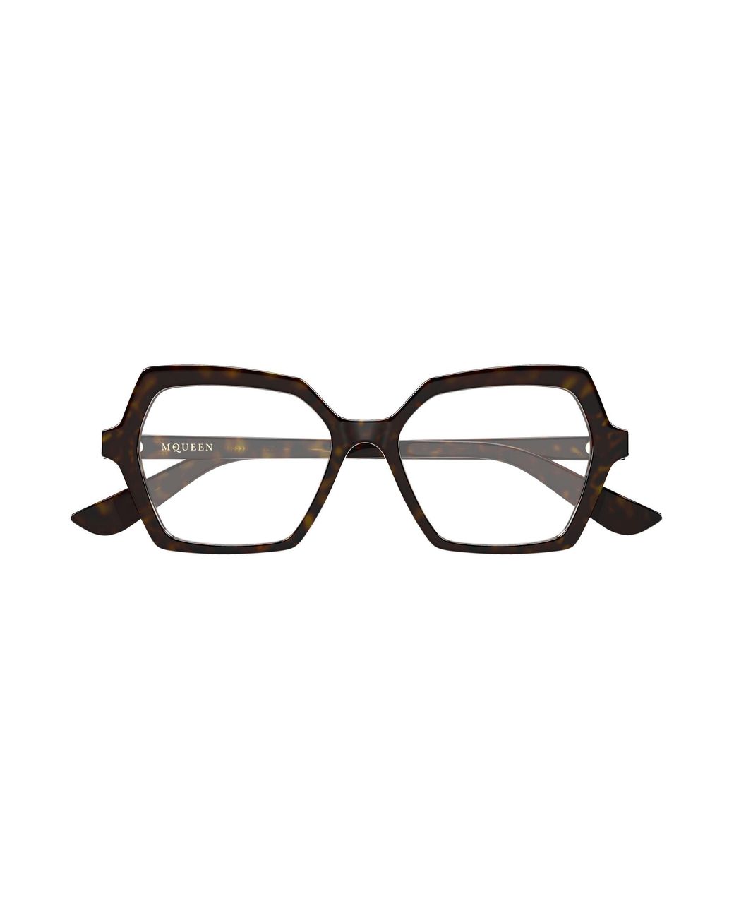 McQueen Black Am0537O 002 Optical Frames Acetate Transparent Geometric