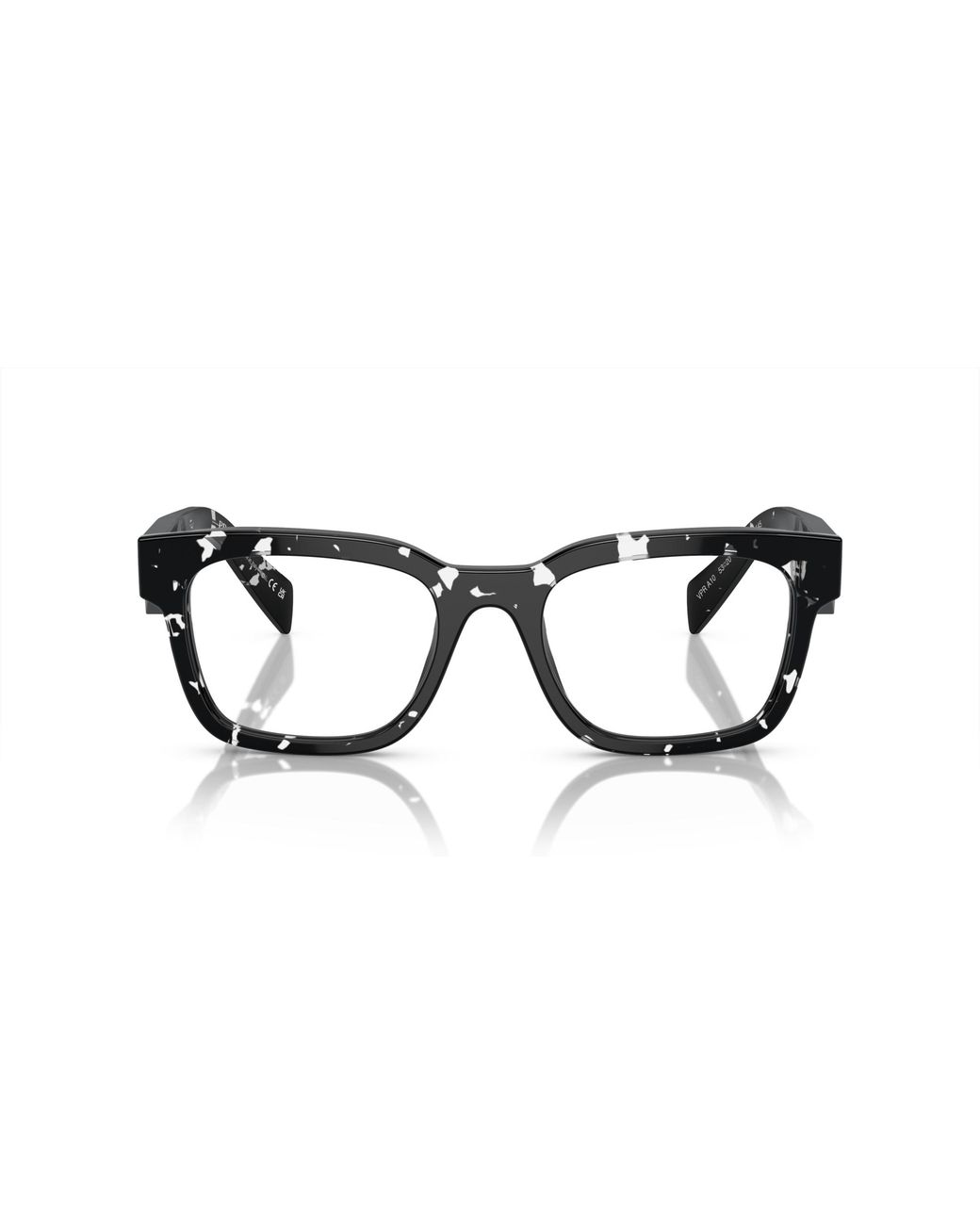 Prada Black Pr A10V 15O1O1 Optical Frames Acetate Pillow Normal for men