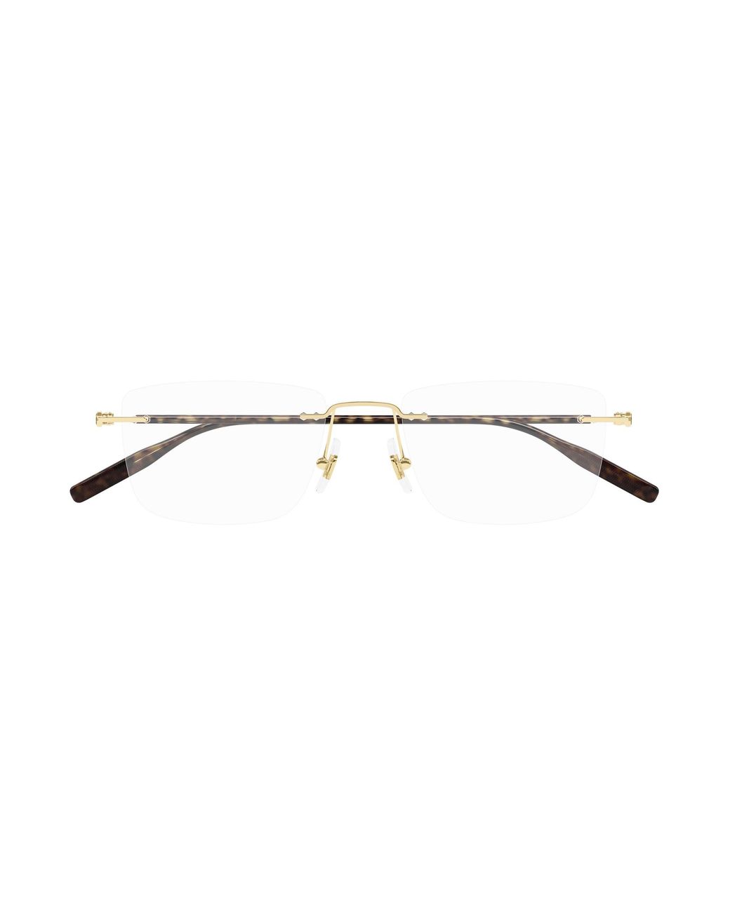 Montblanc Black Mb0431O 002 Optical Frames Metal Transparent Squared for men