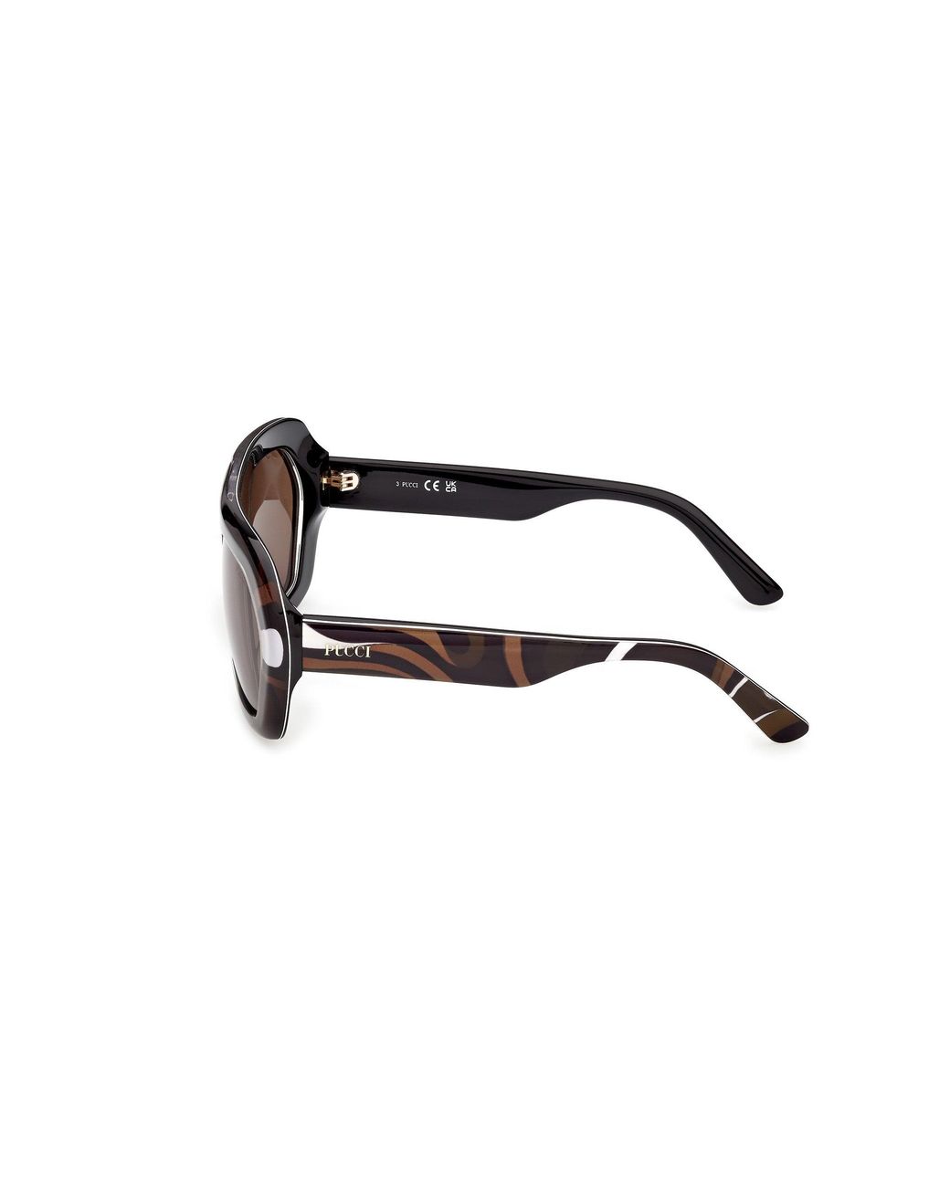 Emilio Pucci Black Ep0252 99E Sunglasses Acetate Geometric Normal