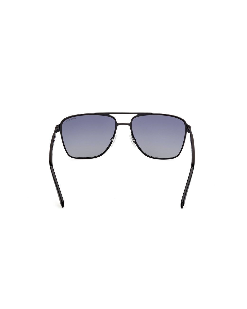 Guess Black Gu00210 02D Sunglasses Metal Smoke Squared Polarized for men