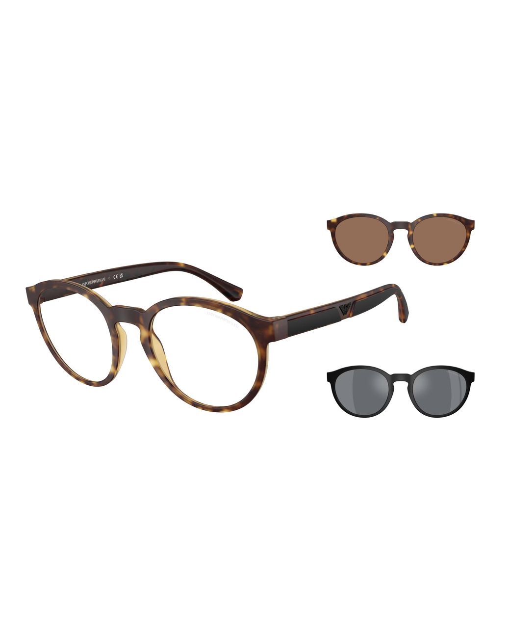 Emporio Armani Black Ea4152 58021W Sunglasses Injected Transparent Pantos Normal for men