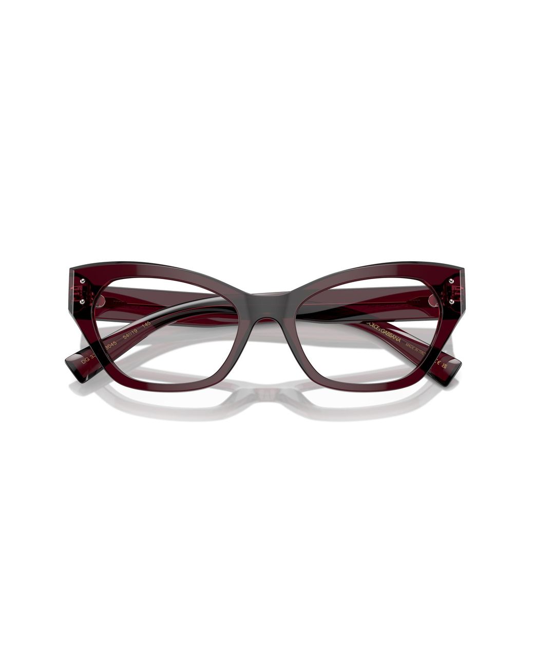 Dolce & Gabbana Black Dg3385 3045 Optical Frames Acetate Transparent Cat Eye Normal