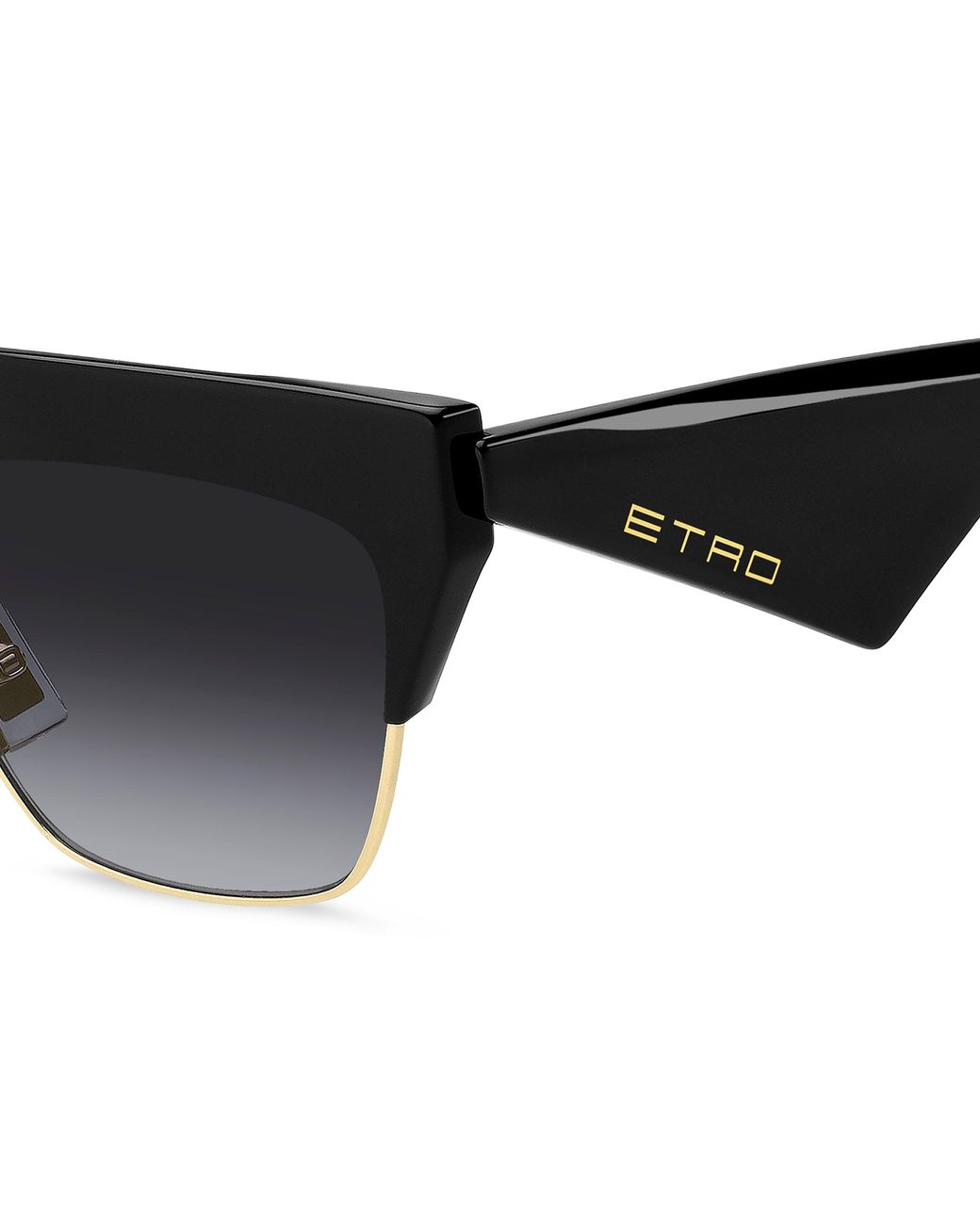 Etro Black Club 807/9O Sunglasses Metal Squared Normal Shaded