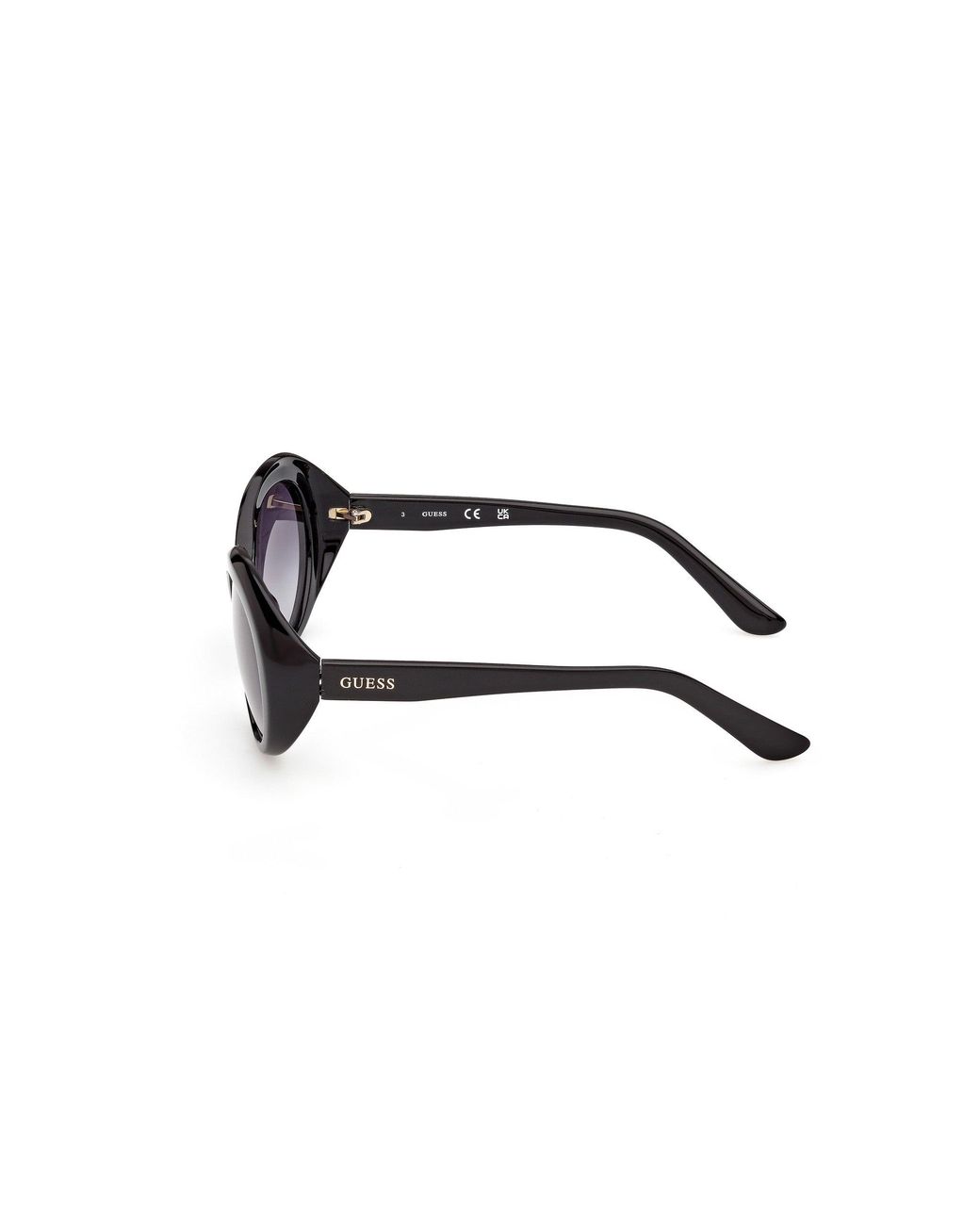 Guess Black Gu00287 01B Sunglasses Injected Smoke Round Normal