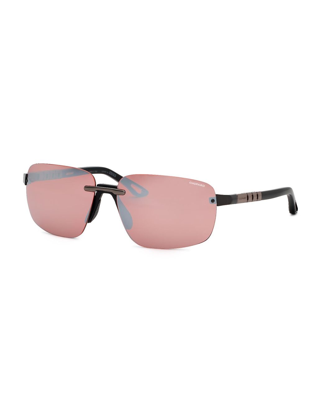 Chopard Black Schm39 Crmx Sunglasses Metal Squared Anti-Glare for men