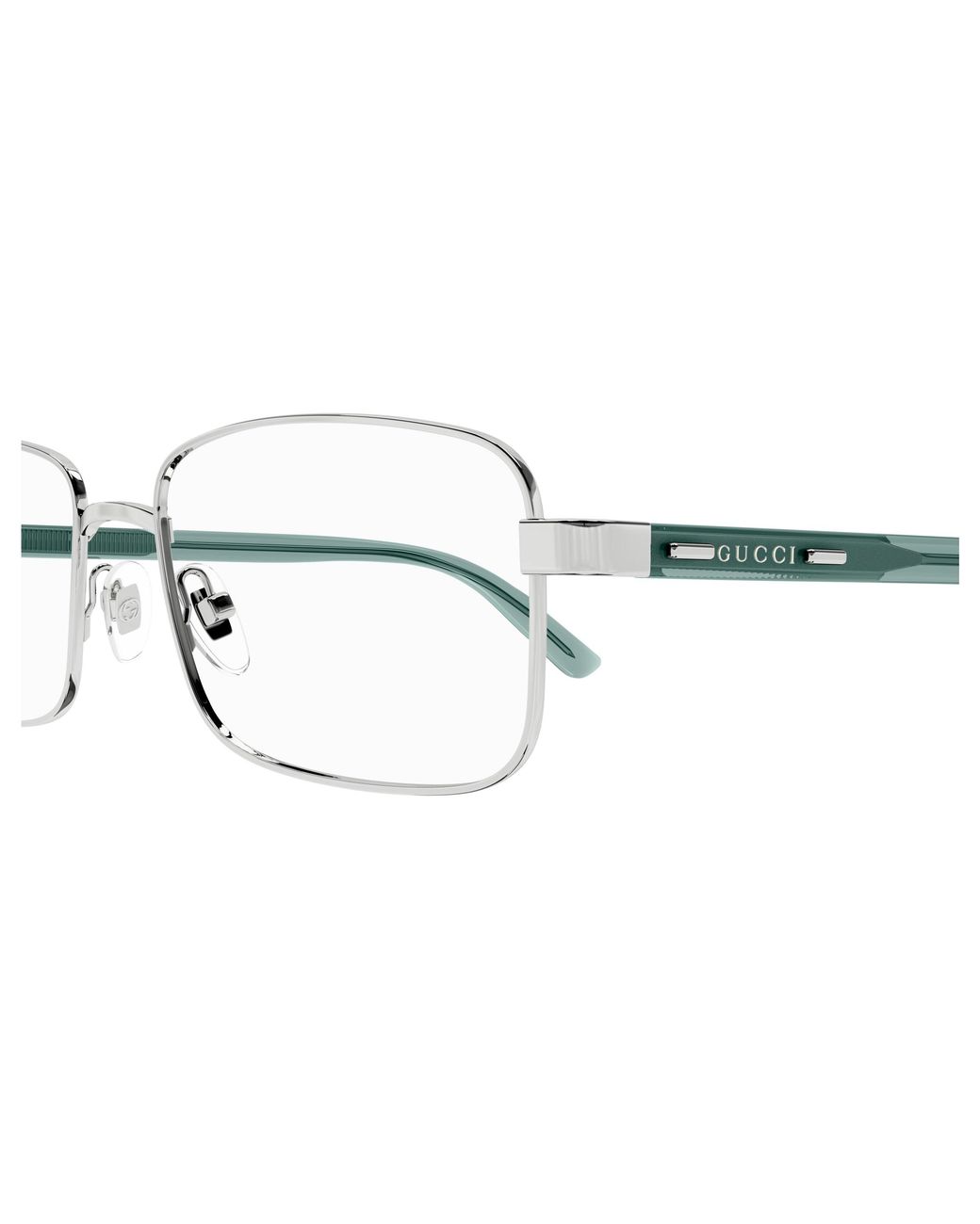 Gucci Black Gg1586O 006 Optical Frames Metal Transparent Squared for men