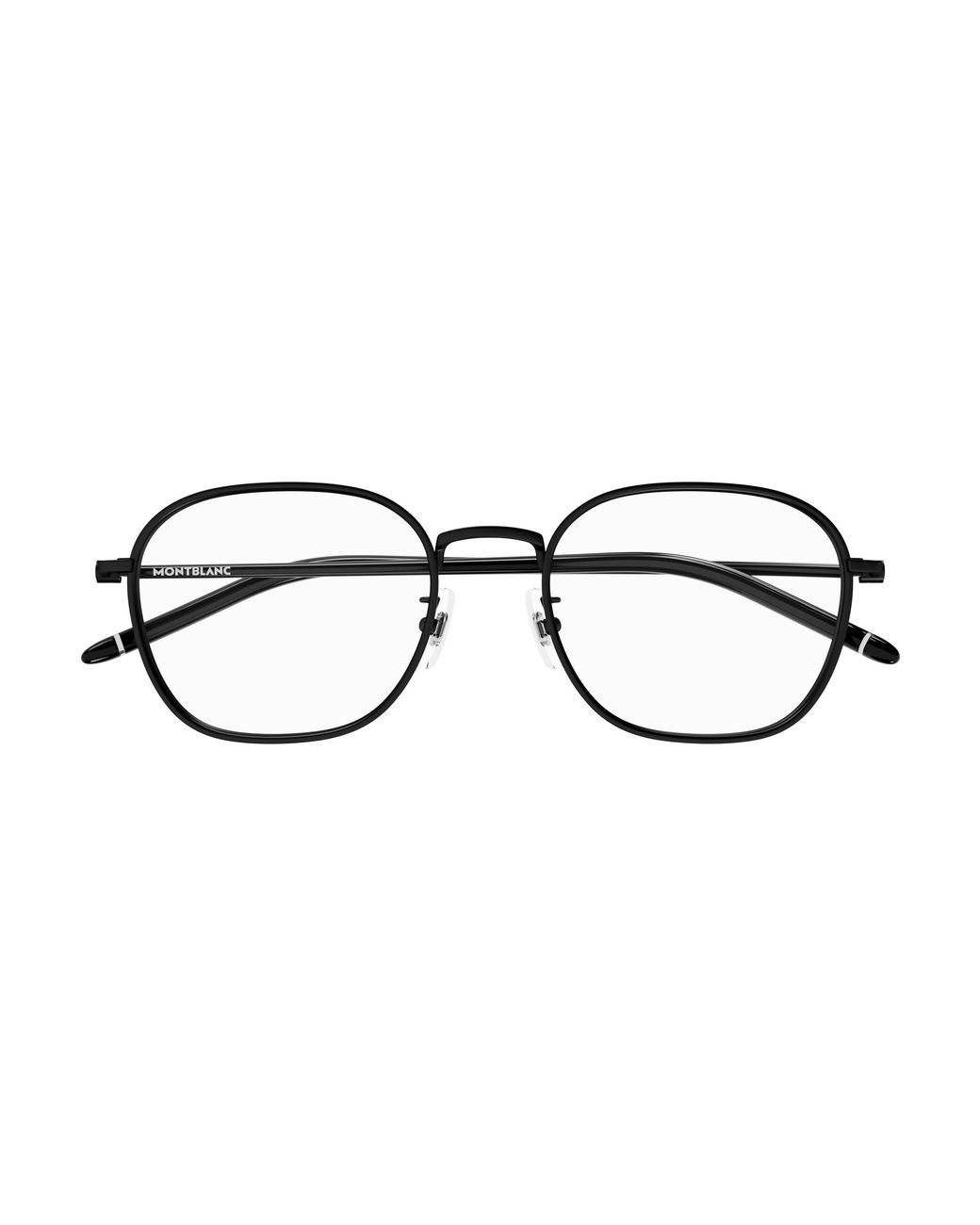 Montblanc Black Mb0368Oa 001 Optical Frames Metal Transparent Squared for men