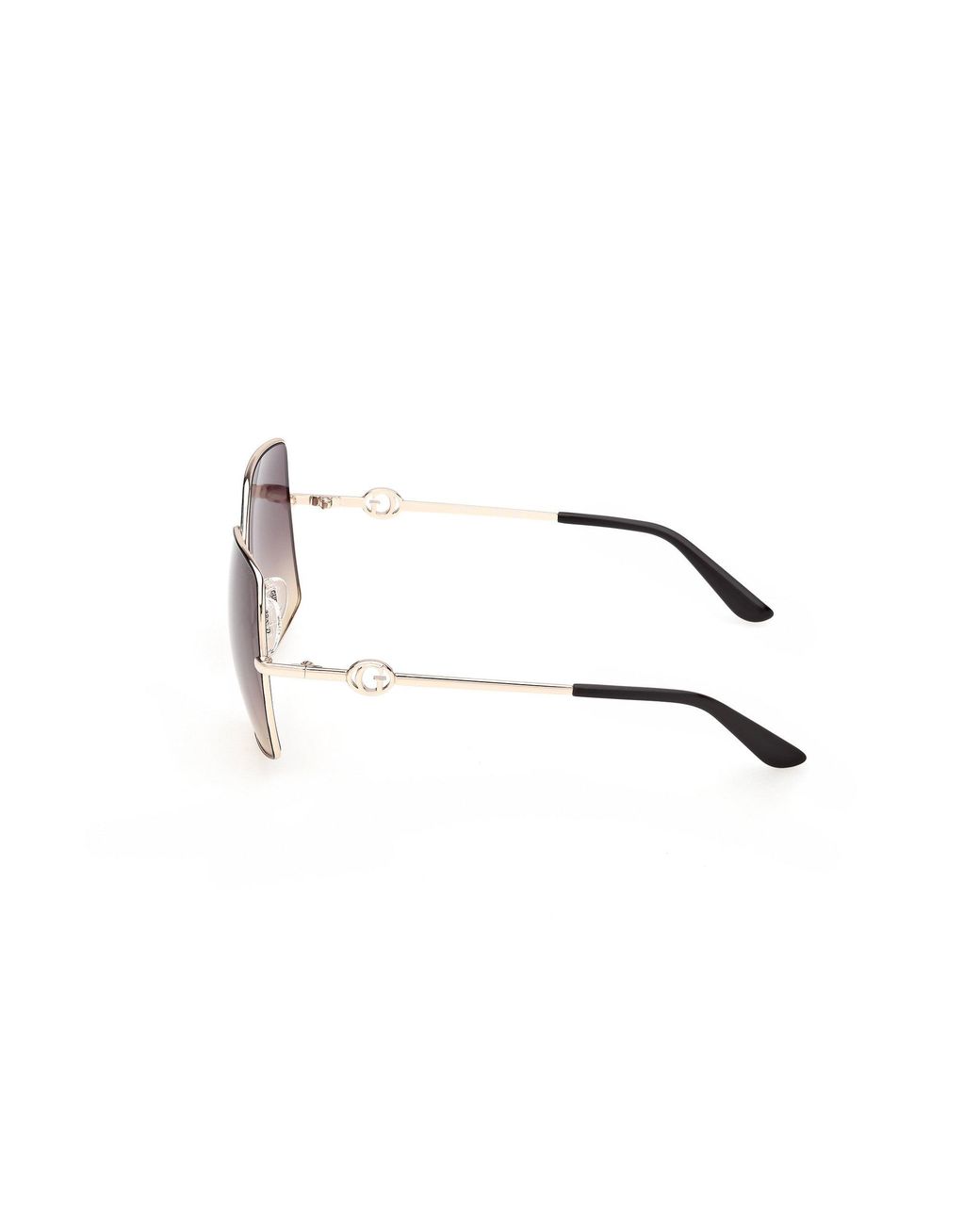 Guess Black Gu00285 05B Sunglasses Metal Smoke Squared Normal