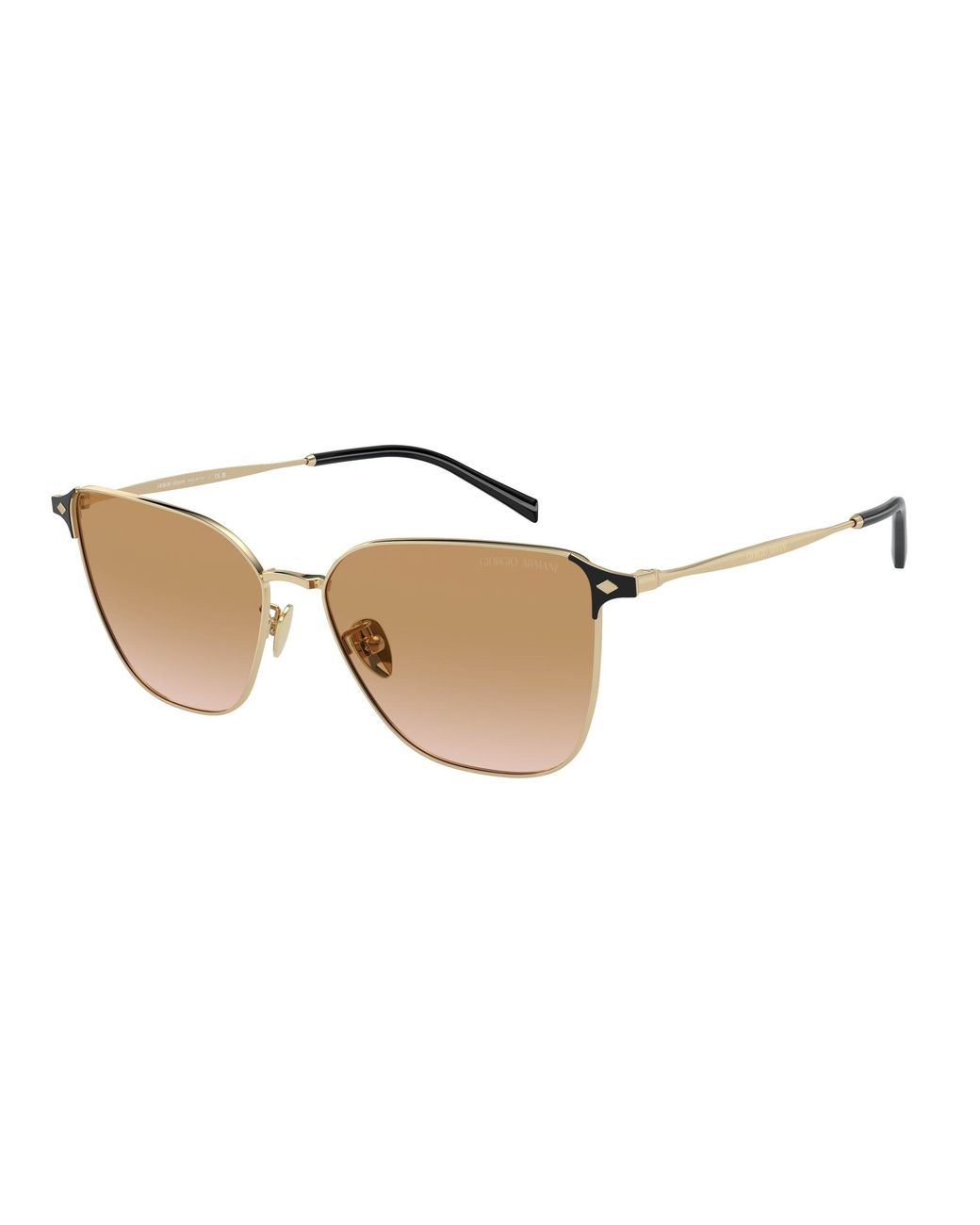Giorgio Armani Black Ar6155 301313 Sunglasses Steel Squared Normal Shaded