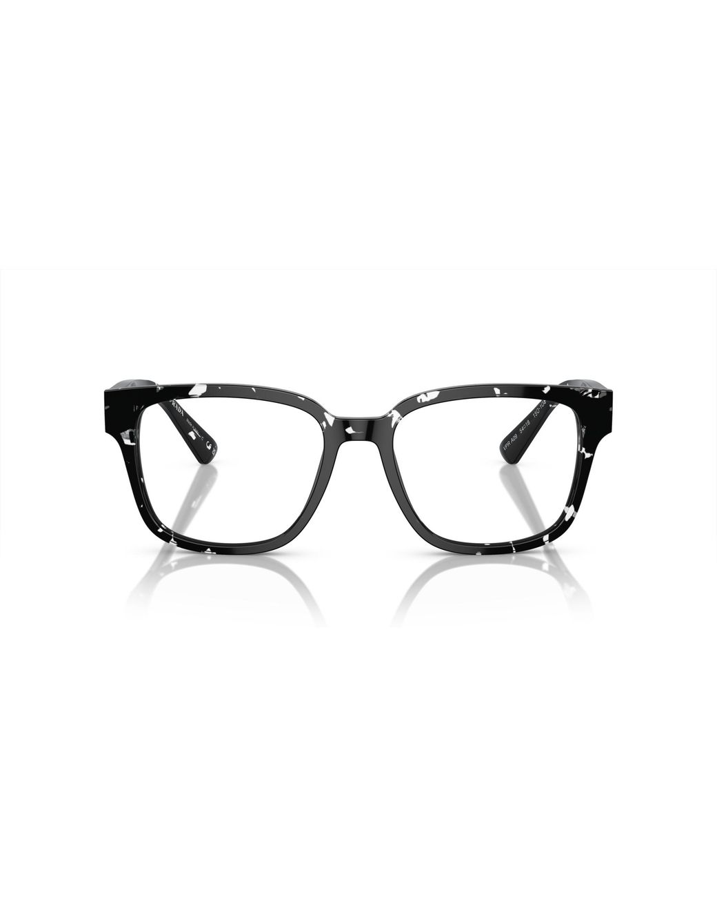 Prada Black Pr A09V 15O1O1 Optical Frames Acetate Transparent Pillow Normal for men