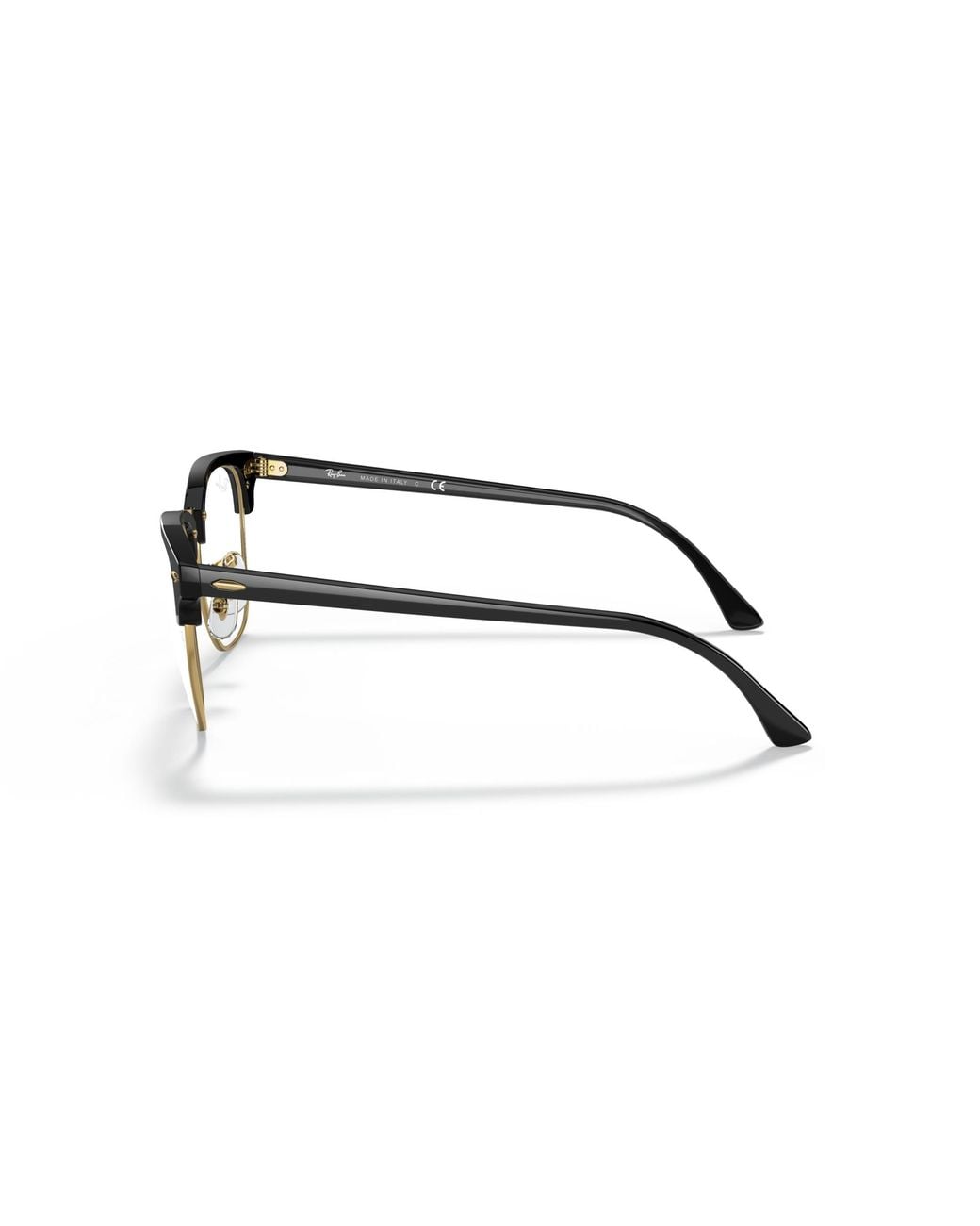 Ray-Ban Sunglasses Unisex Clubmaster Blue-light Clear - Shiny Black Frame Clear Lenses 51-21