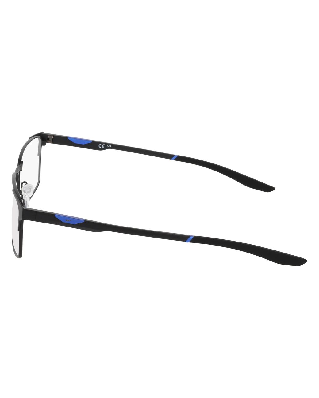 Nike Black 8143 001 Optical Frames Metal Squared Normal for men