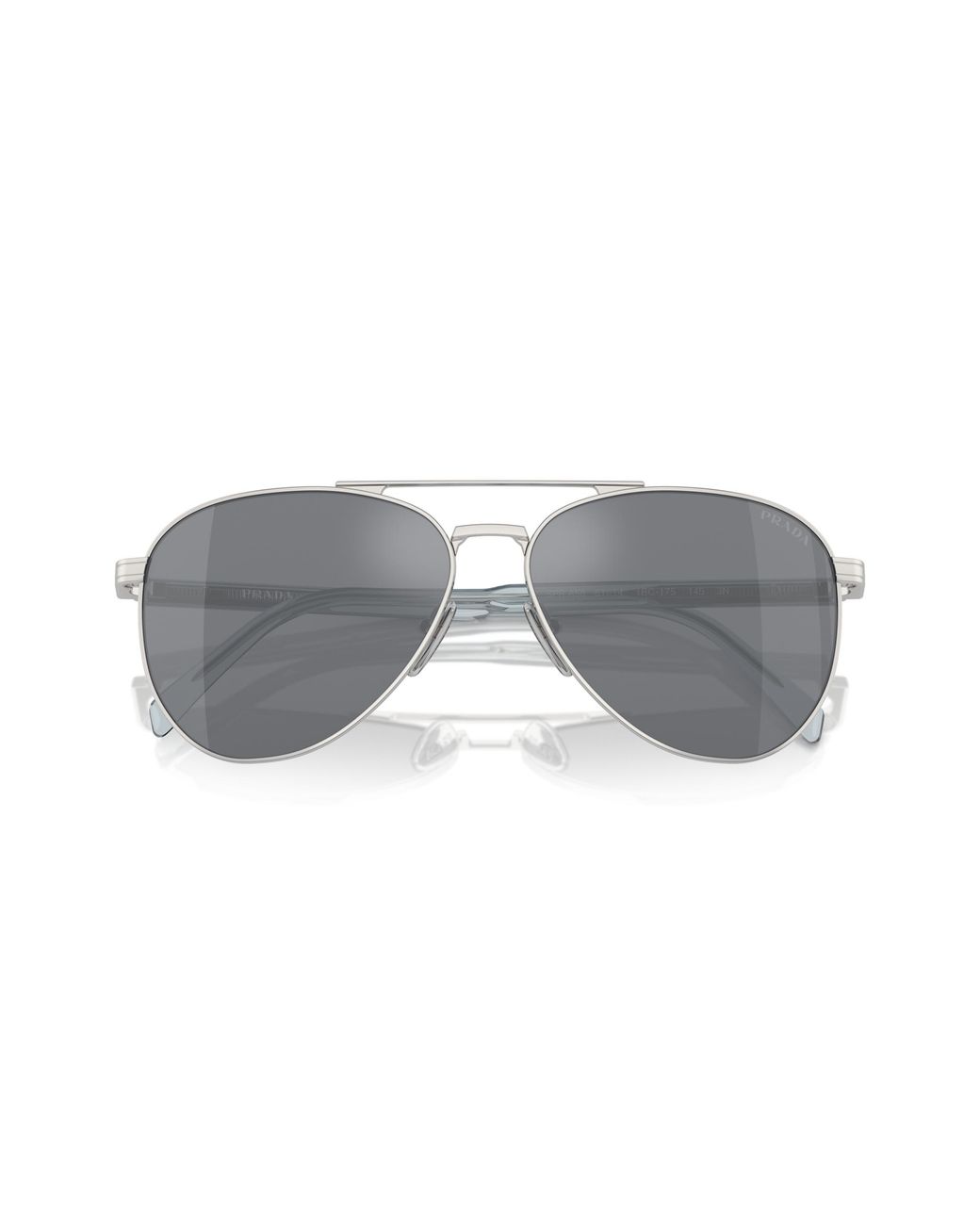 Prada Black Pr A58S 1Bc175 Sunglasses Steel Pilot Normal Flash for men