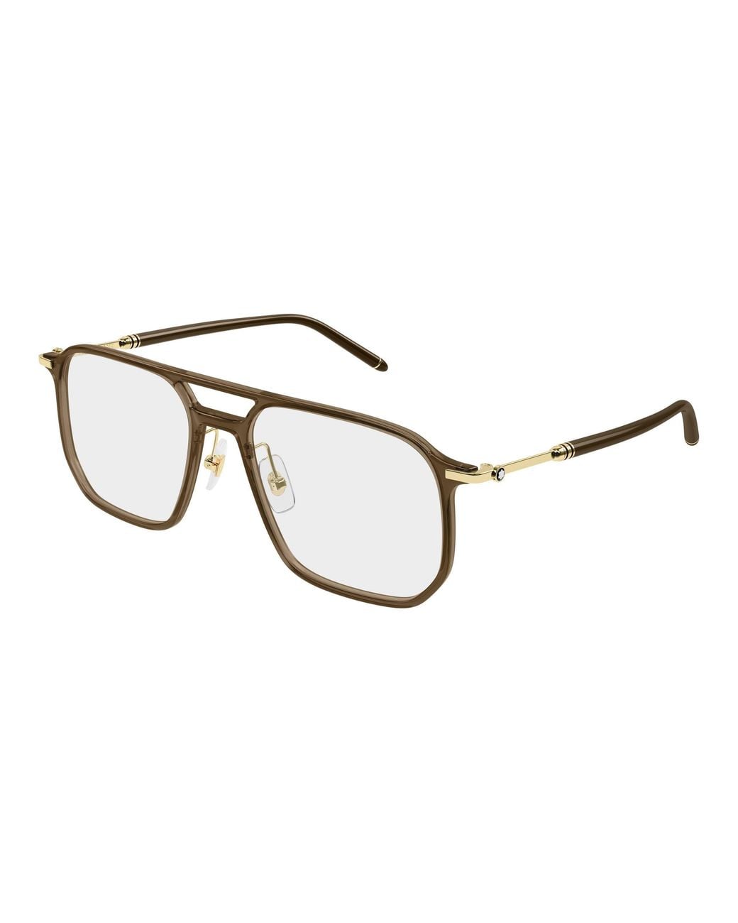 Montblanc Black Mb0522O 003 Optical Frames Injected Transparent Pilot for men