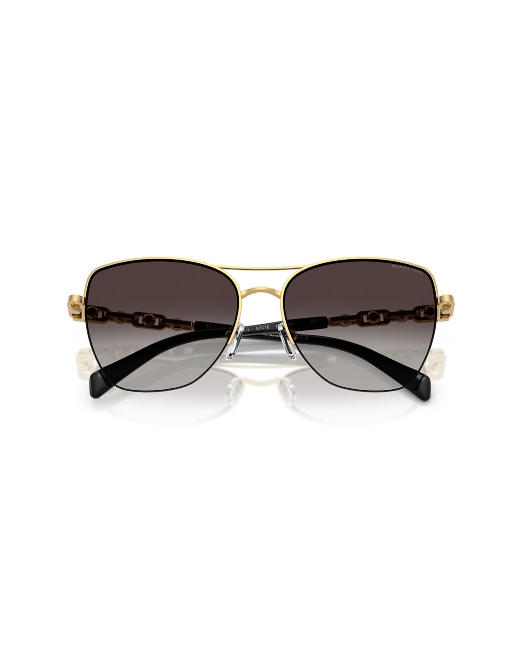 Michael Kors Black Mk1163 Dorado Beach 18968G Sunglasses Metal Squared Normal Shaded