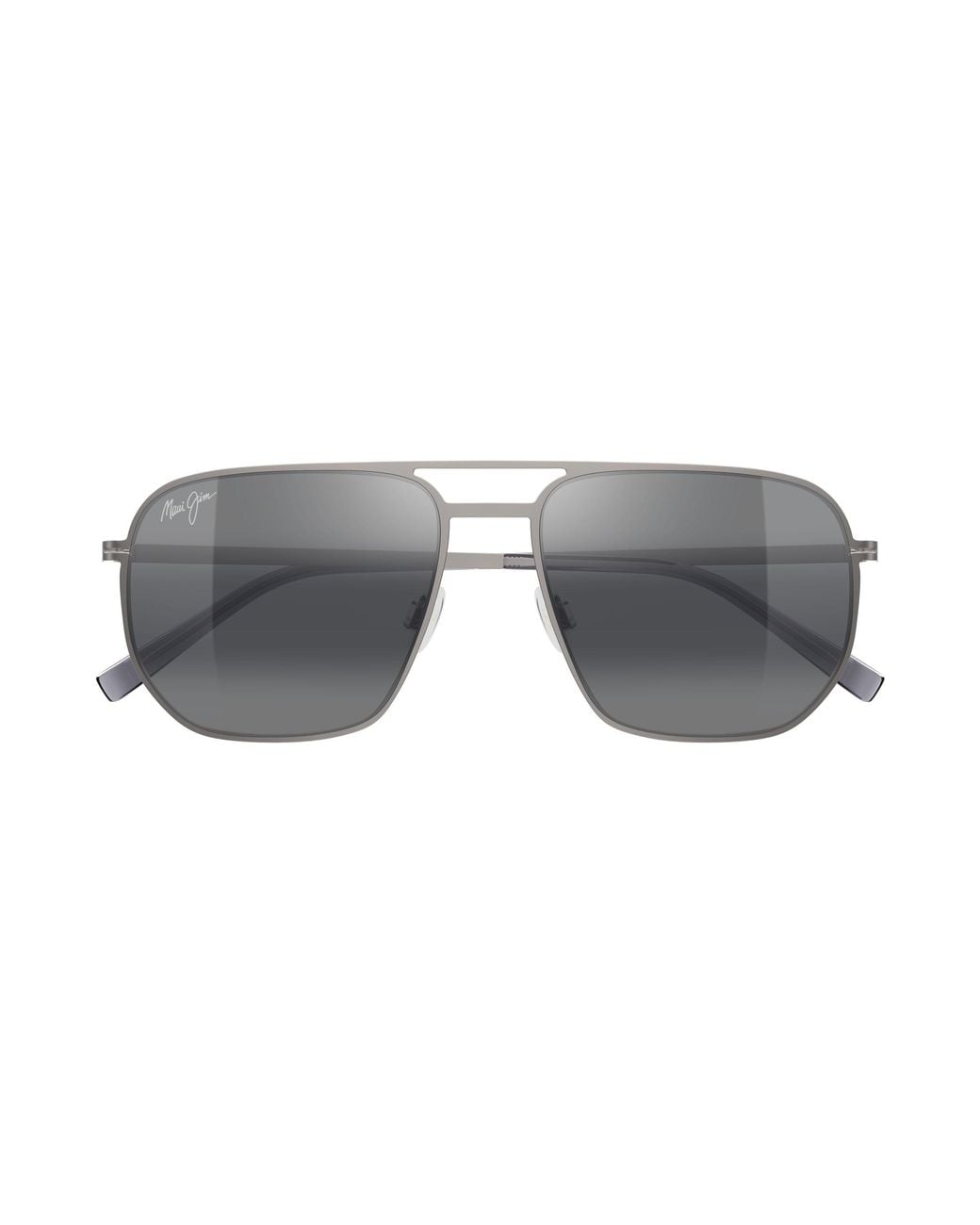 Maui Jim Black Mj0605S 001 Occhiali Da Sole Metallo Grigio Squadrata